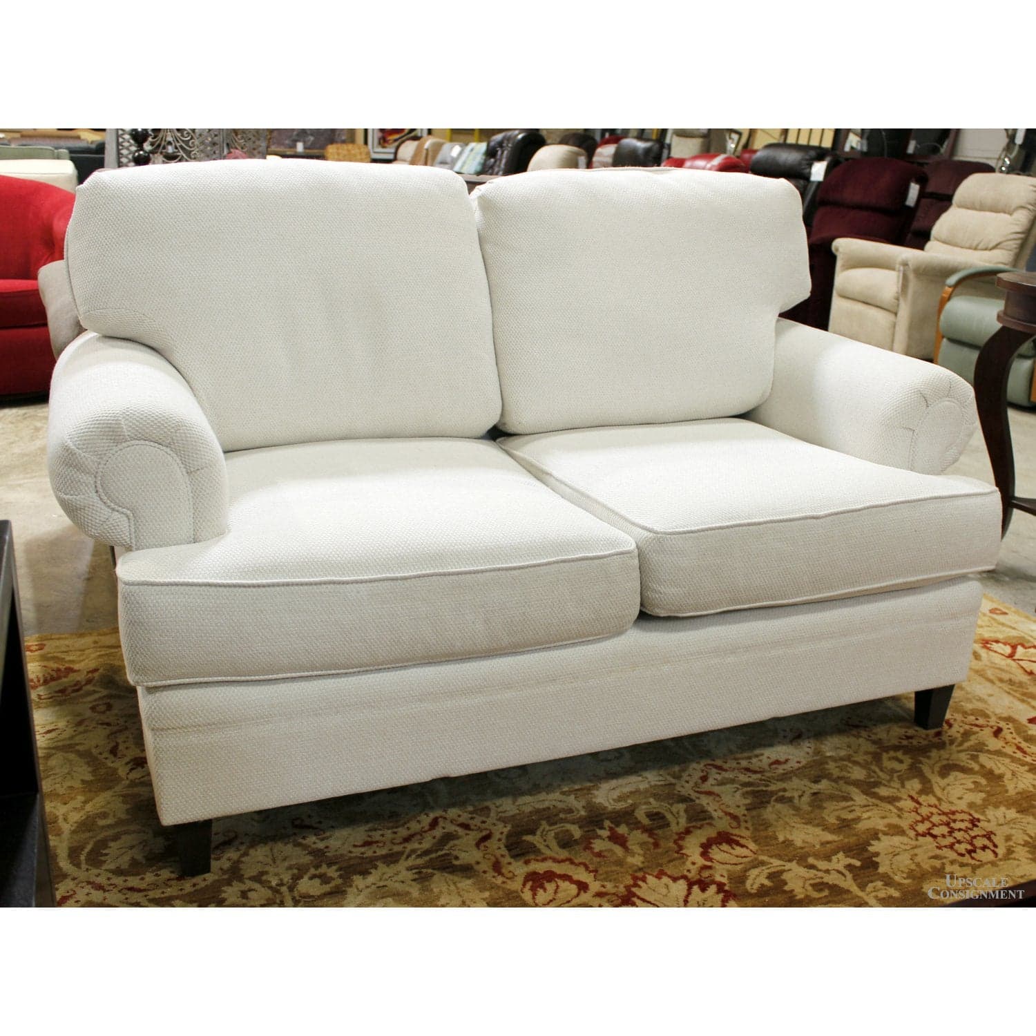 Harden Furniture White Loveseat - White - Thumbnail 2