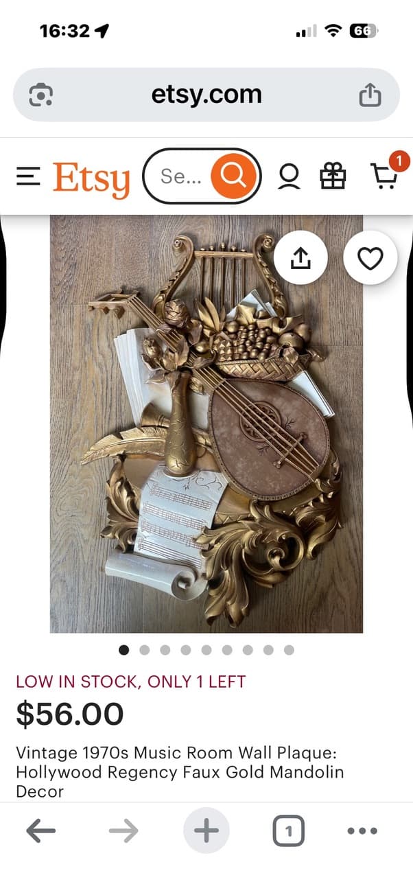 Vintage Musical Wall Art Plaque with Instruments and Sheet Music - Thumbnail 8