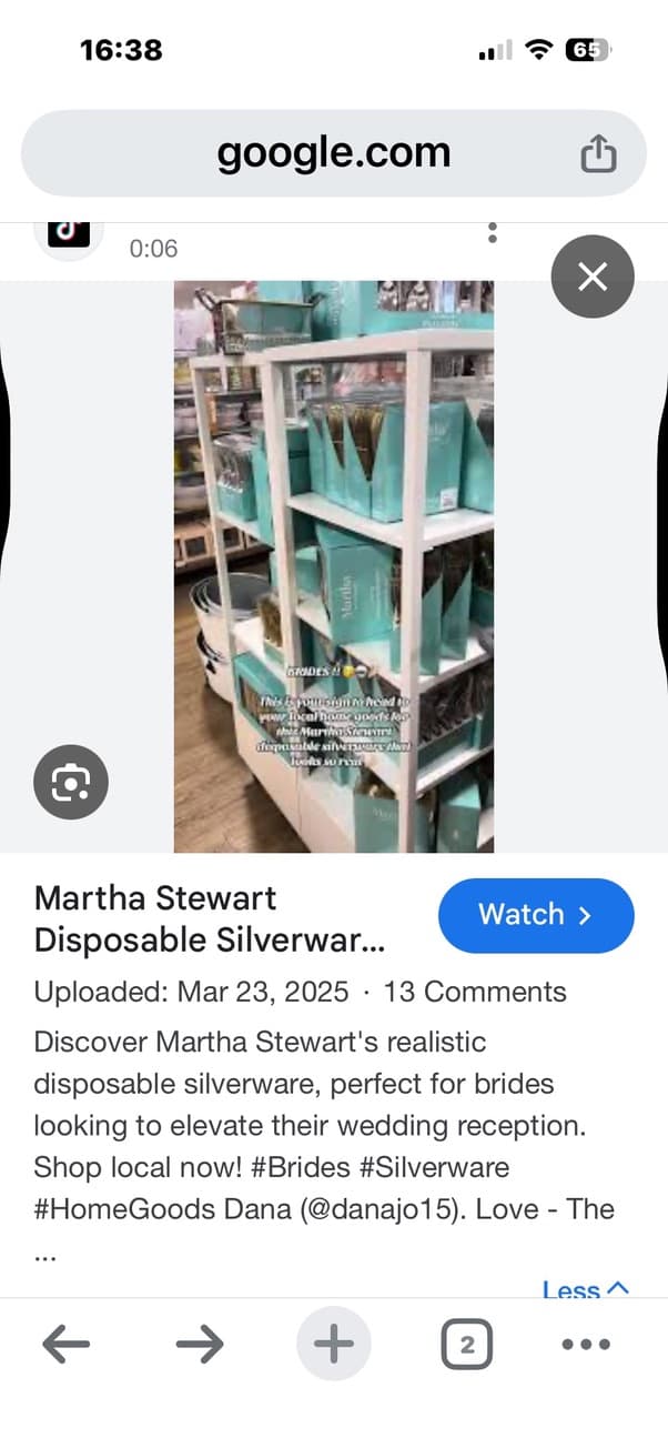 Martha Stewart Disposable Silverware Set for Weddings & Events - Thumbnail 2