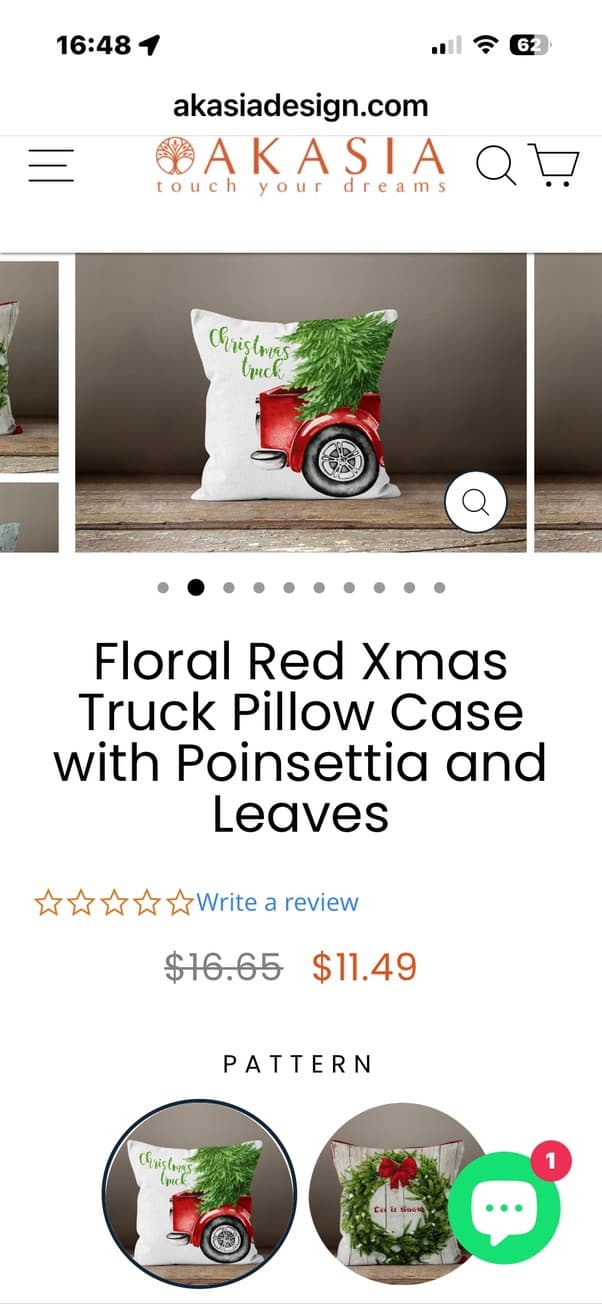 Christmas Pillow Case Set - 4 Designs - Holiday Decor - Thumbnail 4