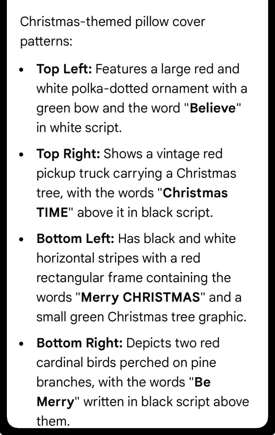 Christmas Pillow Case Set - 4 Designs - Holiday Decor - Thumbnail 5