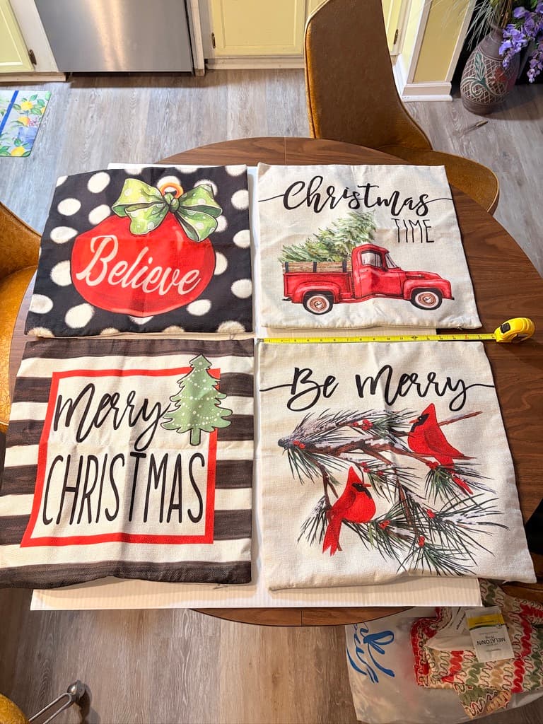 Christmas Pillow Case Set - 4 Designs - Holiday Decor - Image 1