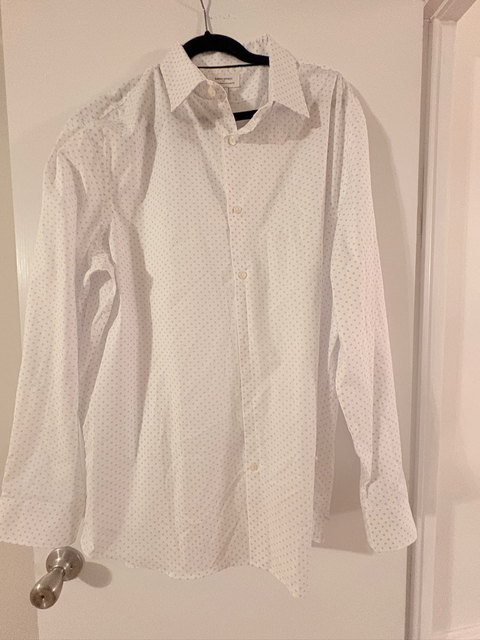Banana Republic Mens 801207 Slim Fit Untucked Button Down Shirt - Thumbnail 2
