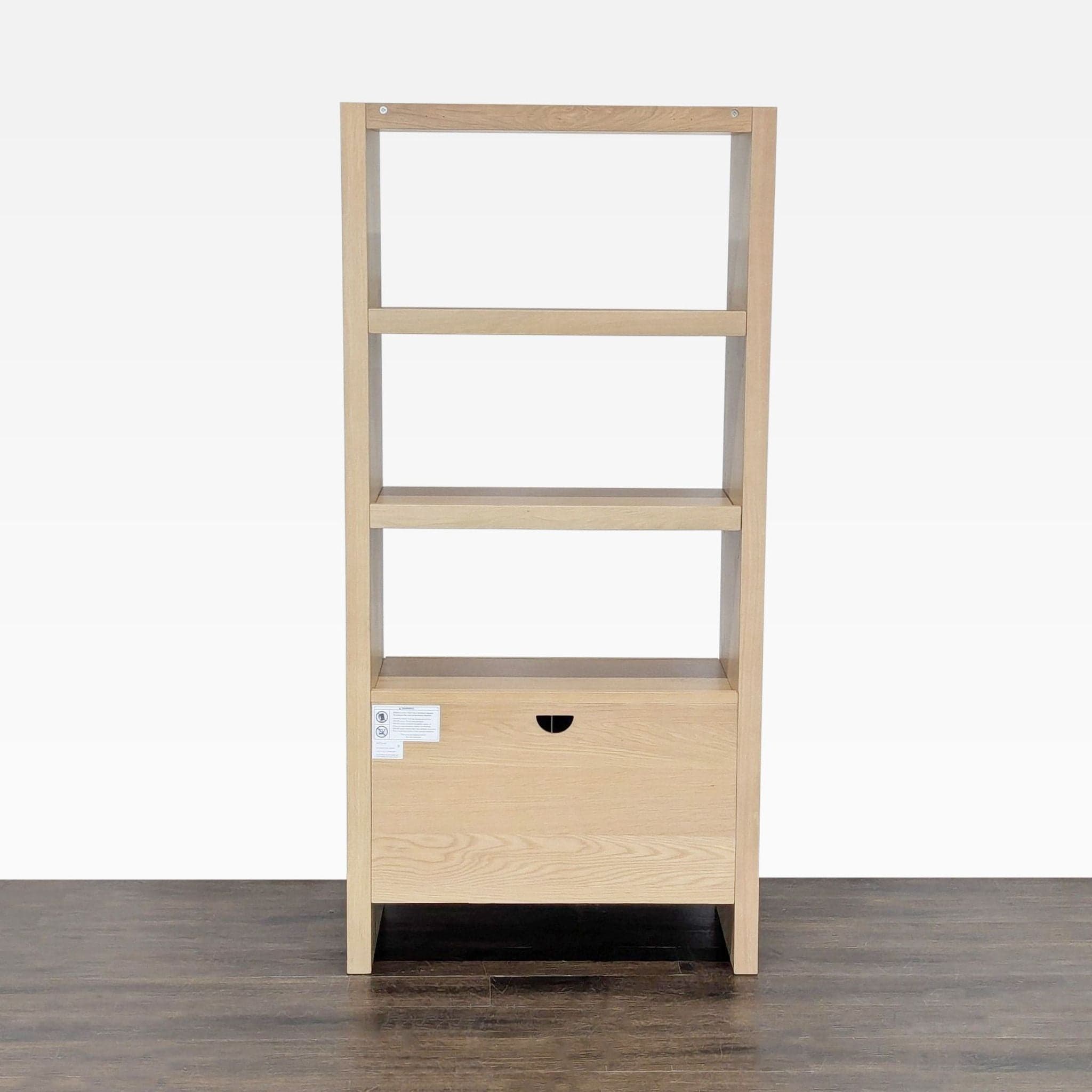 Article Modern Light Wood Bookshelf with Cabinet Storage - Thumbnail 3