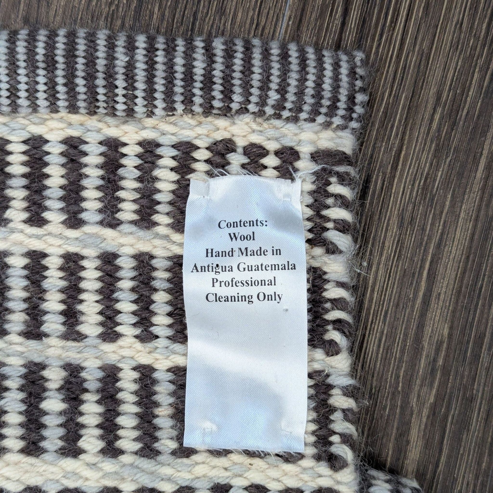 Extra Large Modern Black and White Striped19’3” x 16’2” Flatweave Wool Rug - Thumbnail 7