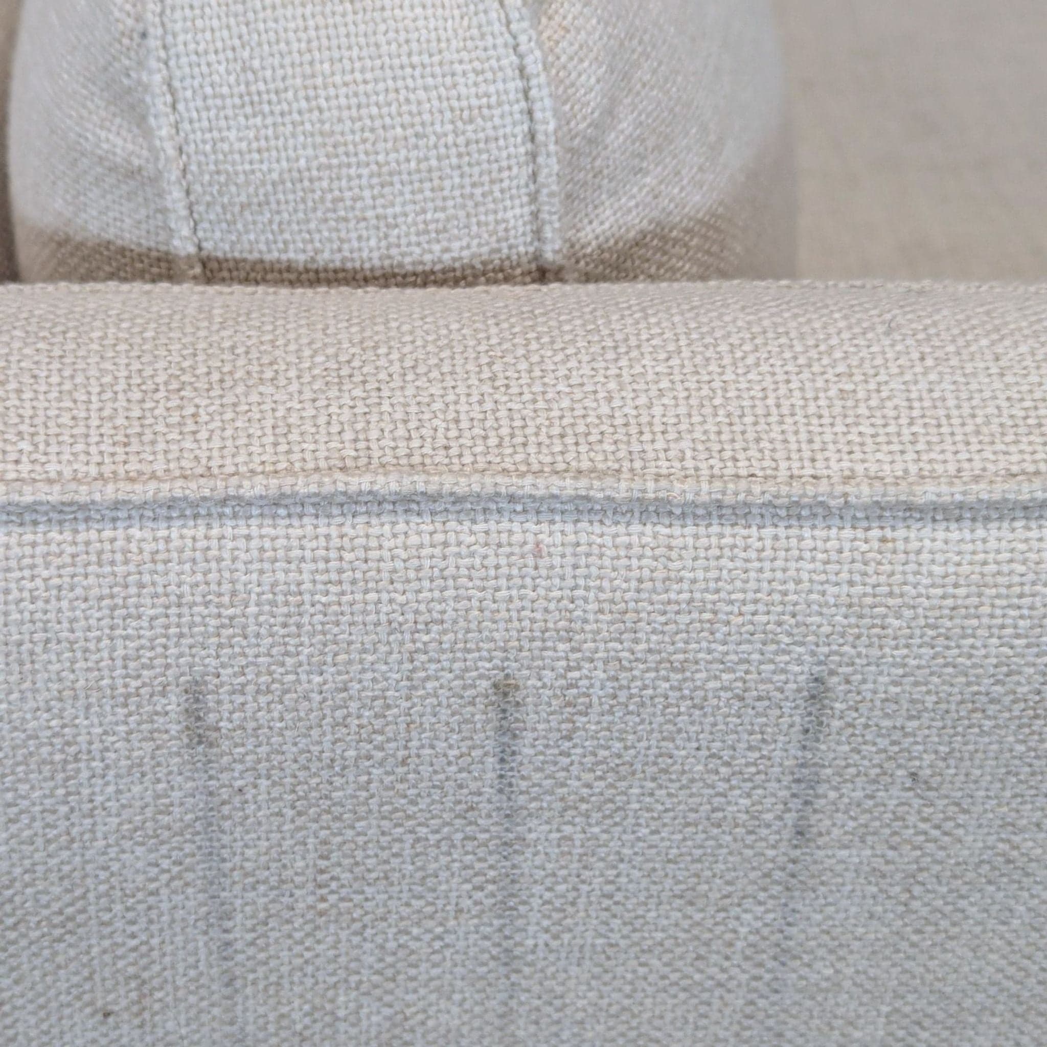 West Elm Monroe Modern Light Beige Chaise Sofa with Bolster Pillow - Thumbnail 5