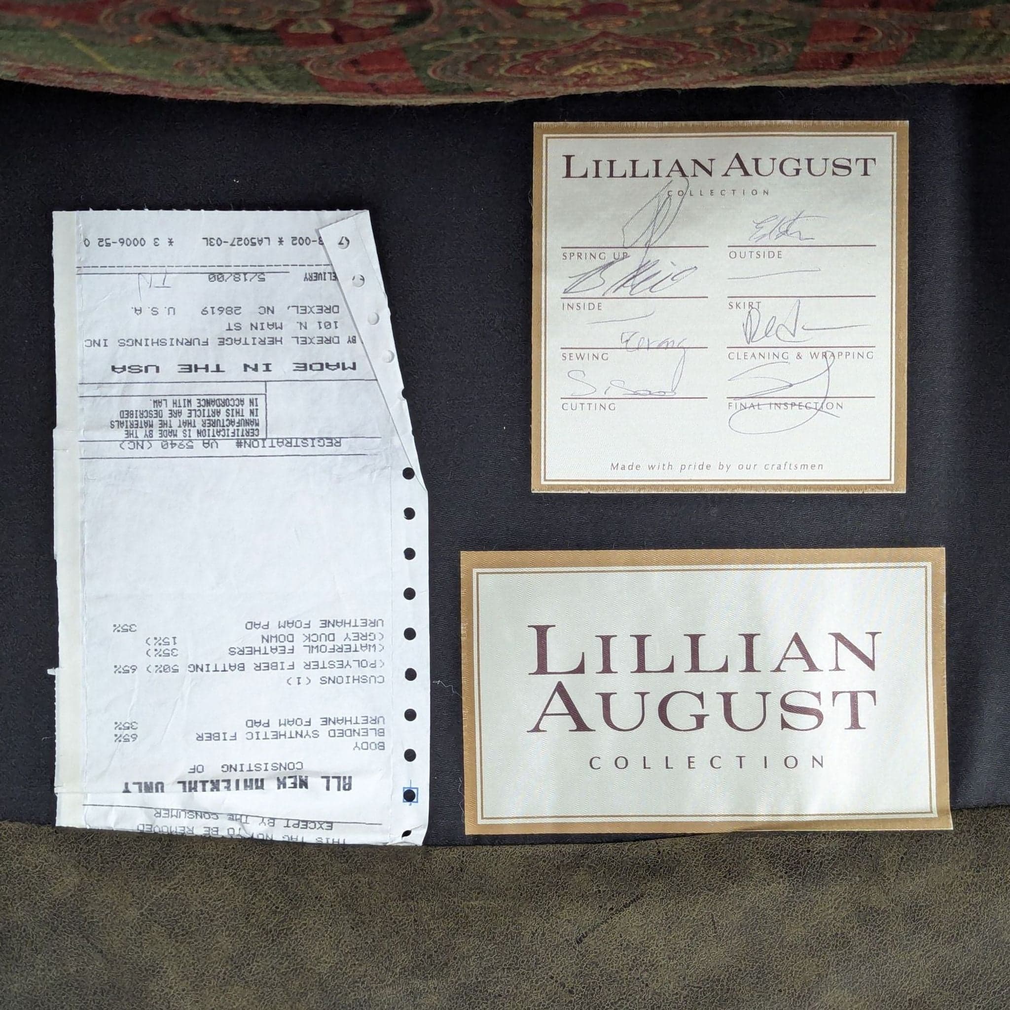 Lillian August Tufted Leather & Fabric Club Chair - Thumbnail 5