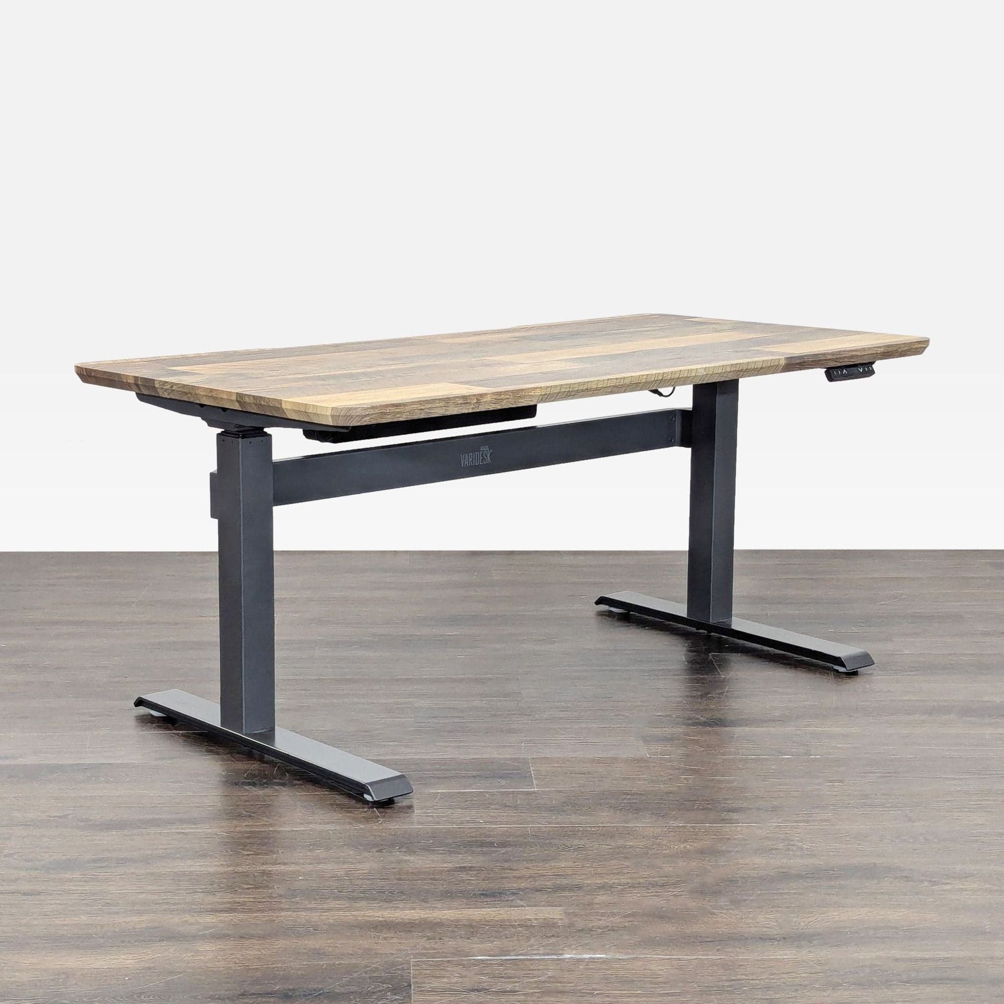 Varidesk Electric Adjustable Height Standing Desk with Wood Finish Top - Thumbnail 4