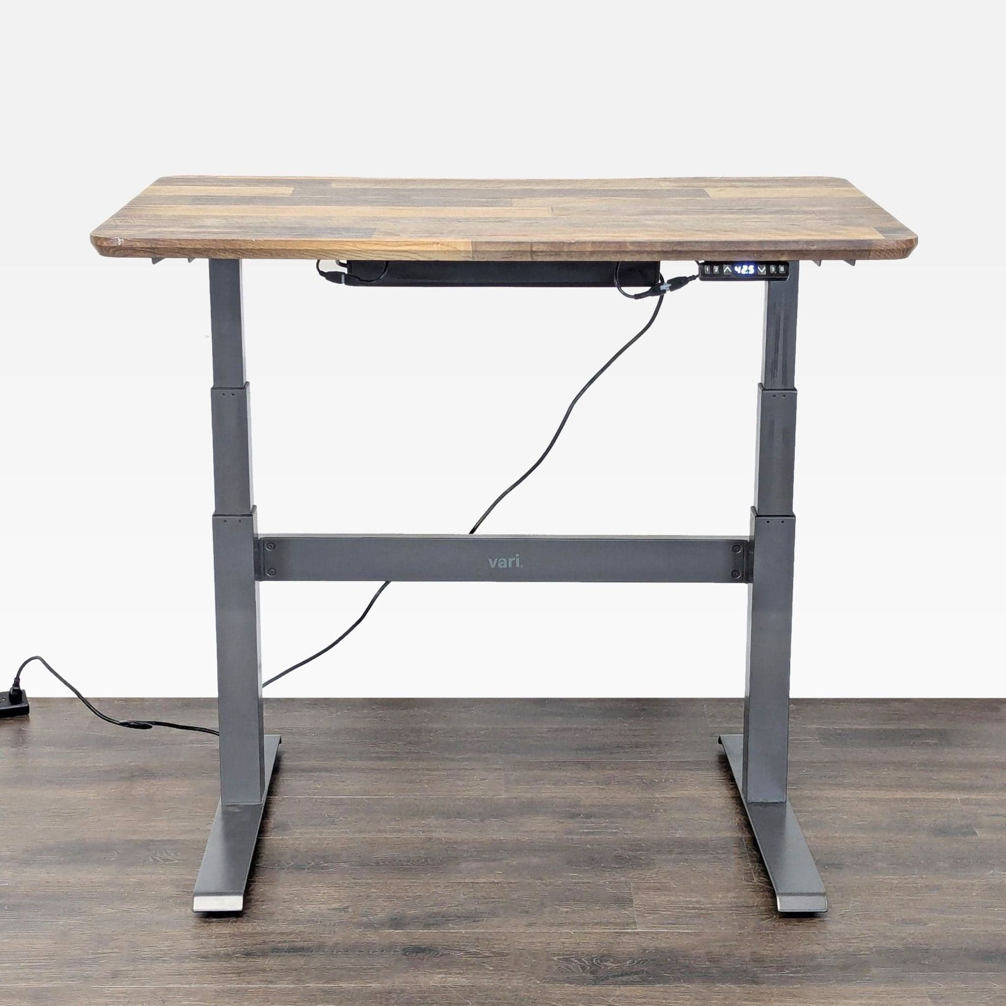 Varidesk Electric Adjustable Standing Desk - Wood Finish - Thumbnail 6