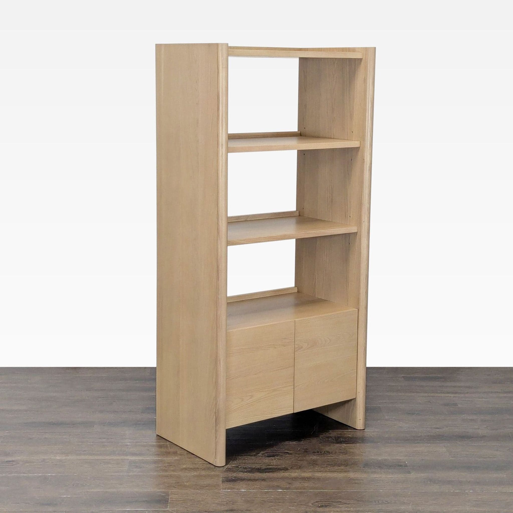 Article Modern Light Wood Bookshelf with Cabinet Storage - Thumbnail 5