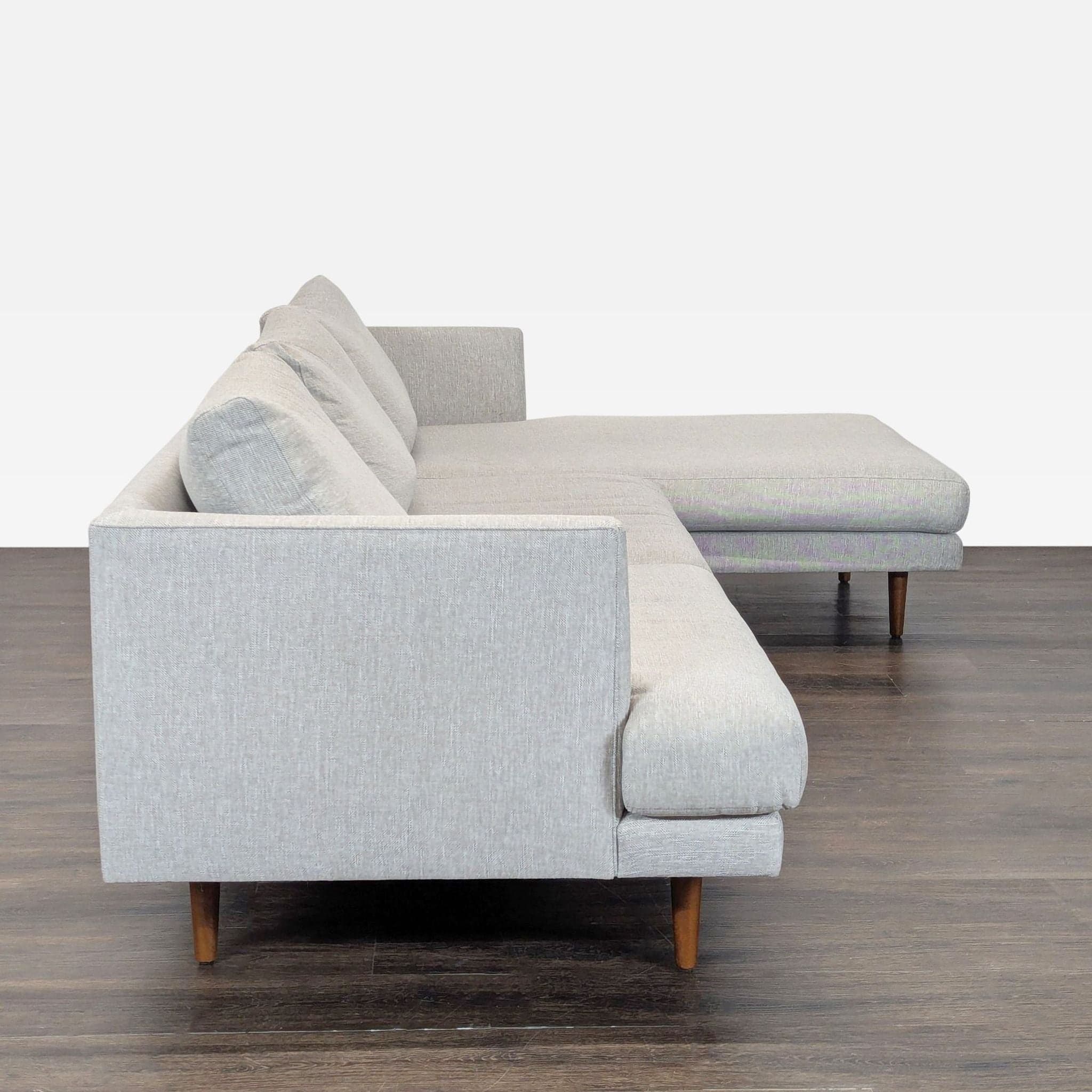 Article Burrard Modern Light Grey Sectional Sofa with Chaise - Thumbnail 4