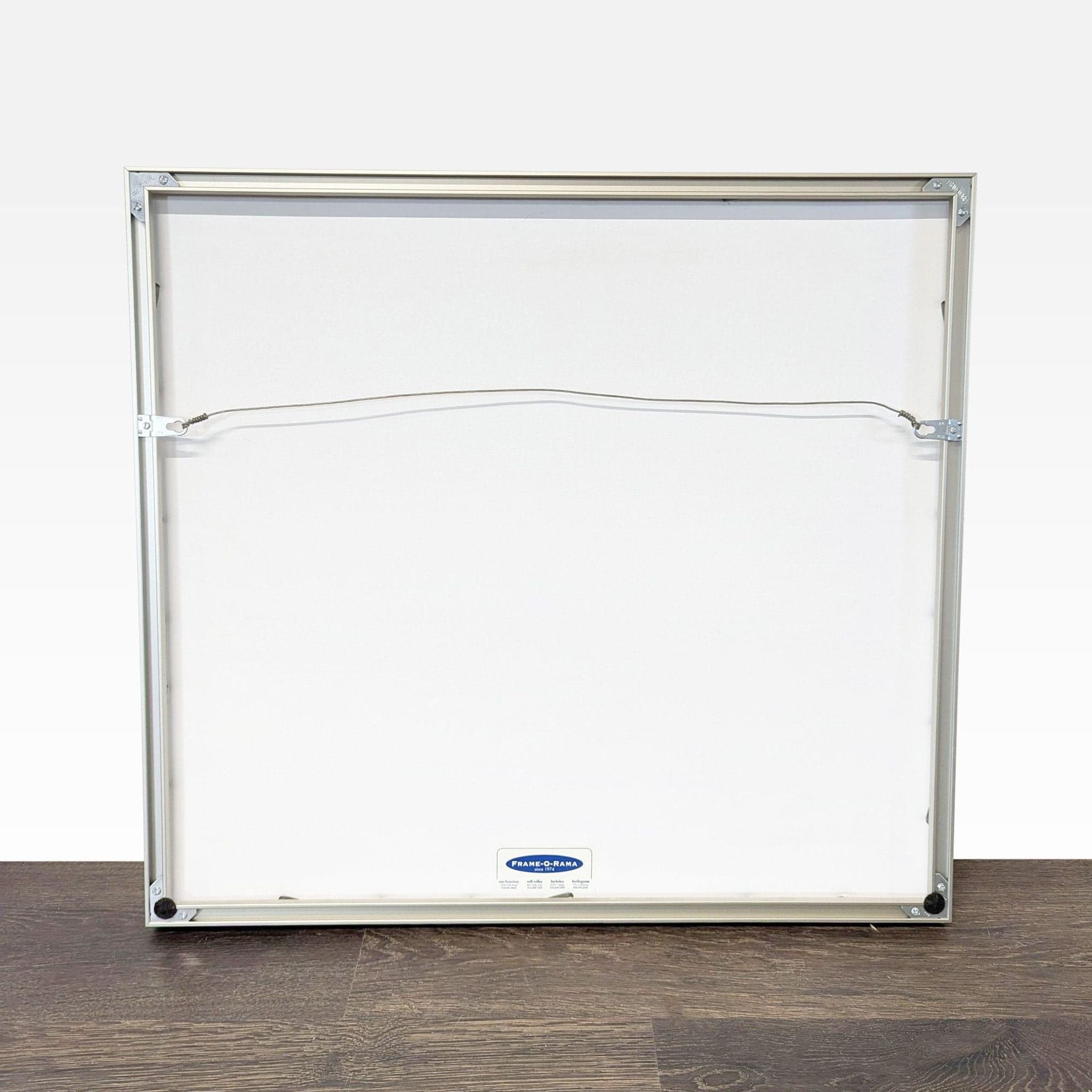 Framed Asian Ink on Silk – Minimalist Radial Pattern Composition (Abstract Circles) - Thumbnail 3