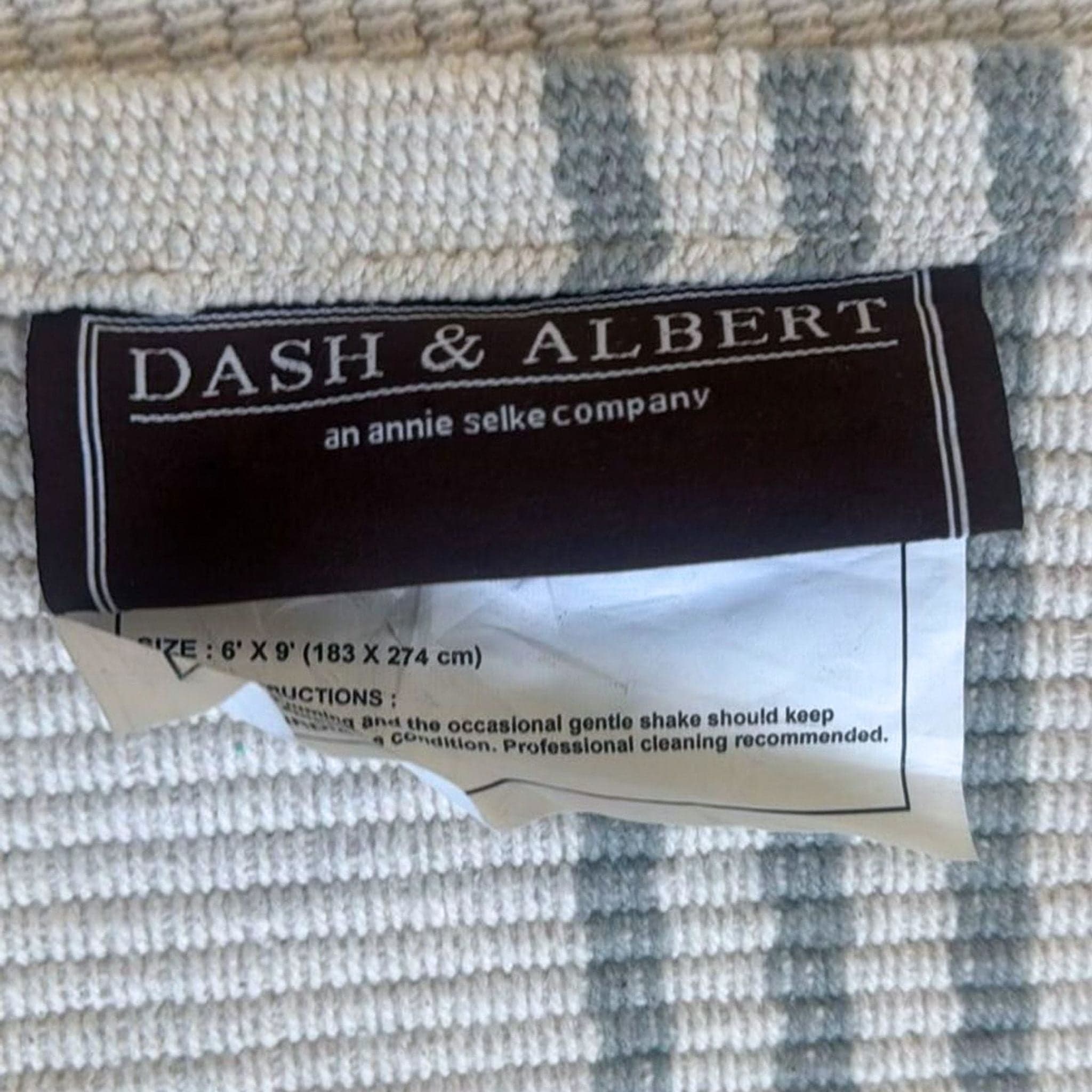 Dash and Albert Ivory & Grey Striped Flat Weave Rug - Thumbnail 5