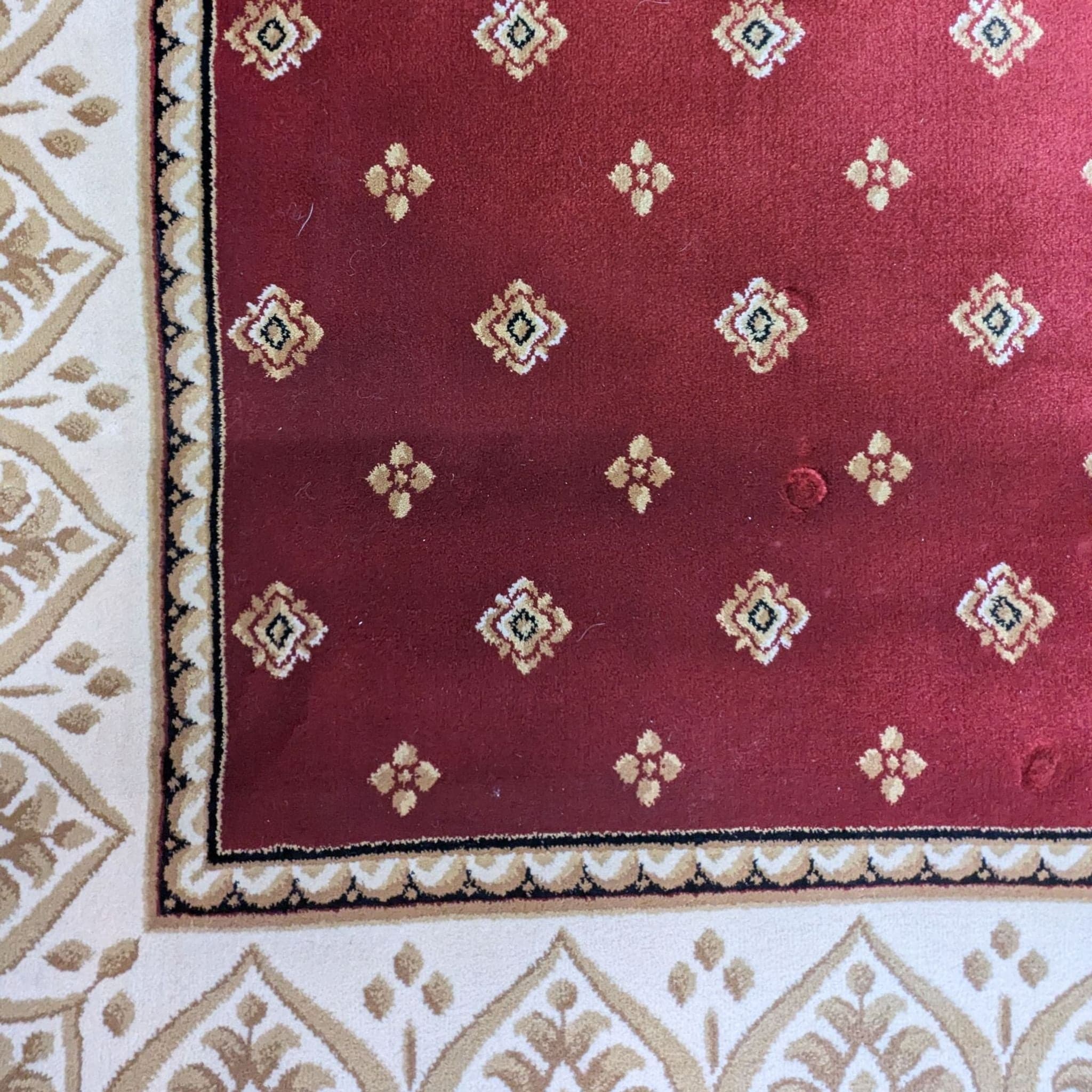 Red Fleur De Lis Sapphire Collection Rug, 7'10" x 11'2" - Thumbnail 5