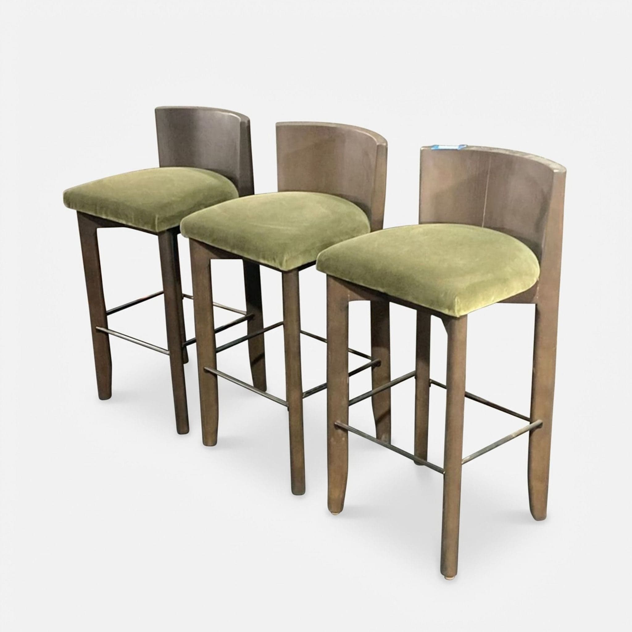 Set of Three Maiden Home Delancey Bar & Counter Stools - Thumbnail 2