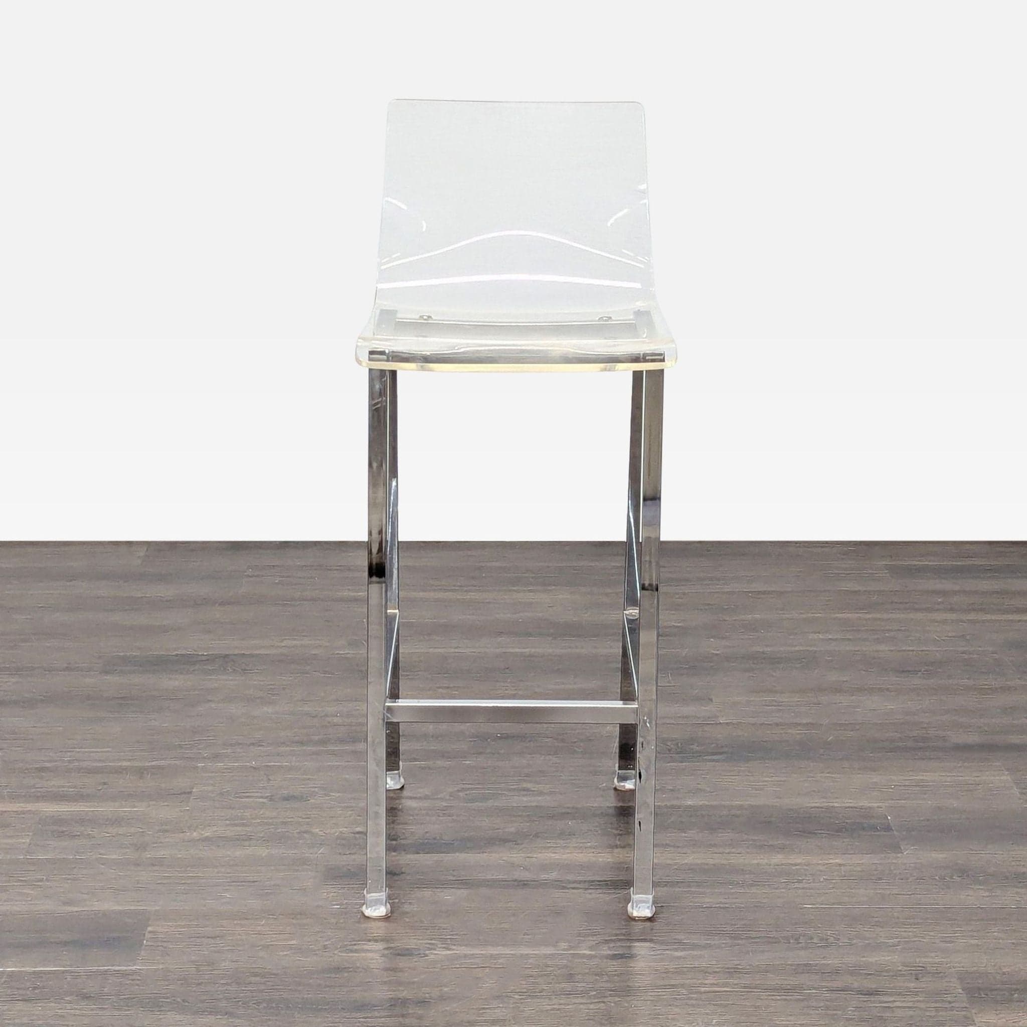 Acrylic and Chrome Bar Stool - Image 1