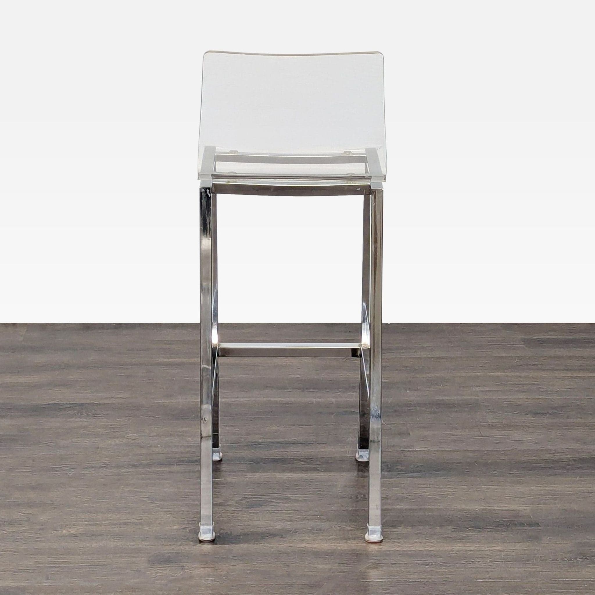 Acrylic and Chrome Bar Stool - Thumbnail 4
