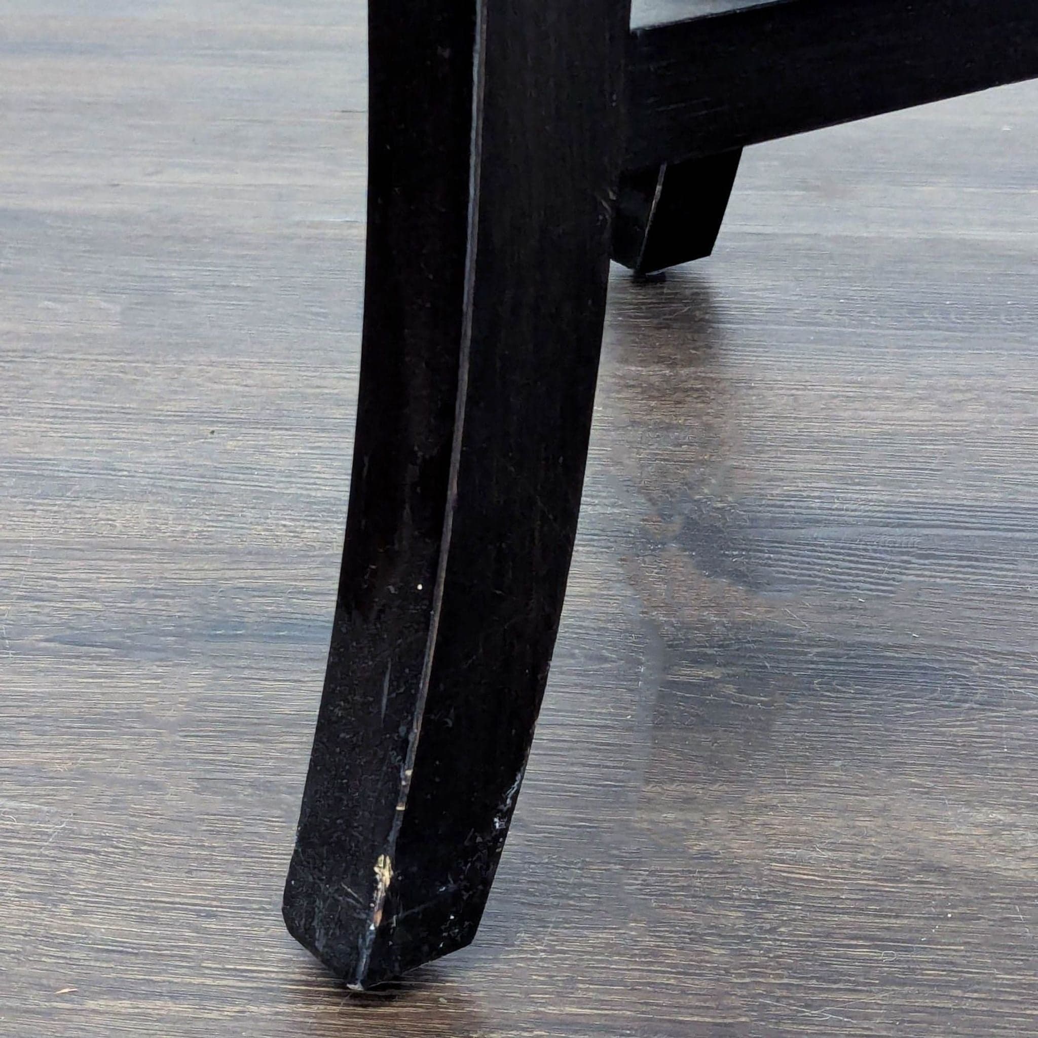 Glass Top Round Dining Table on Wood Base - Thumbnail 6