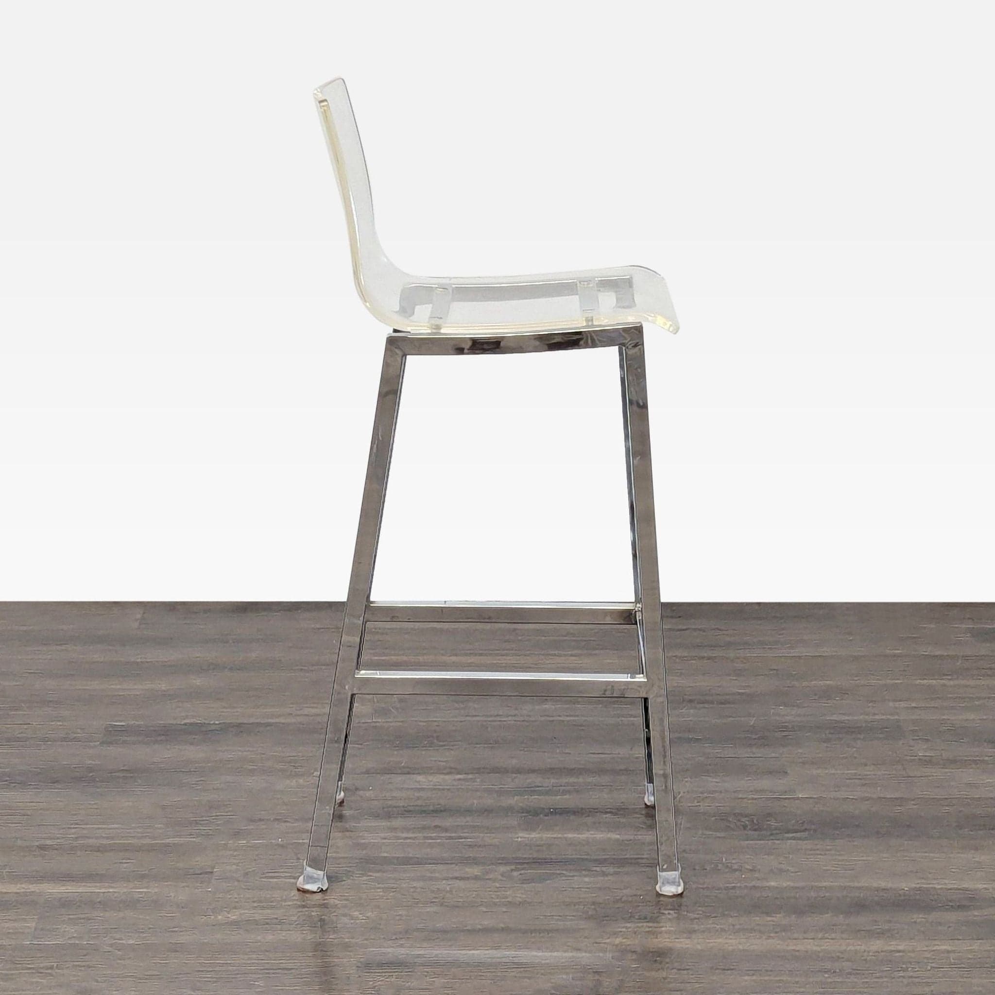 Acrylic and Chrome Bar Stool - Thumbnail 3
