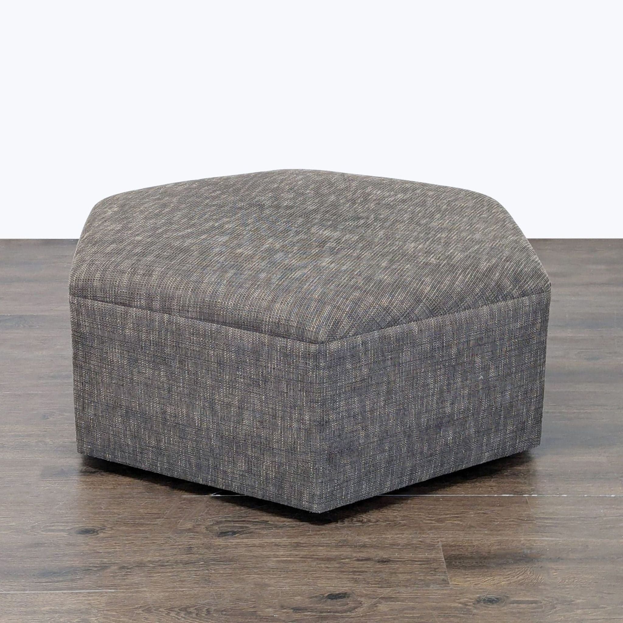 Hexagon Upholstered Ottoman - Image 1