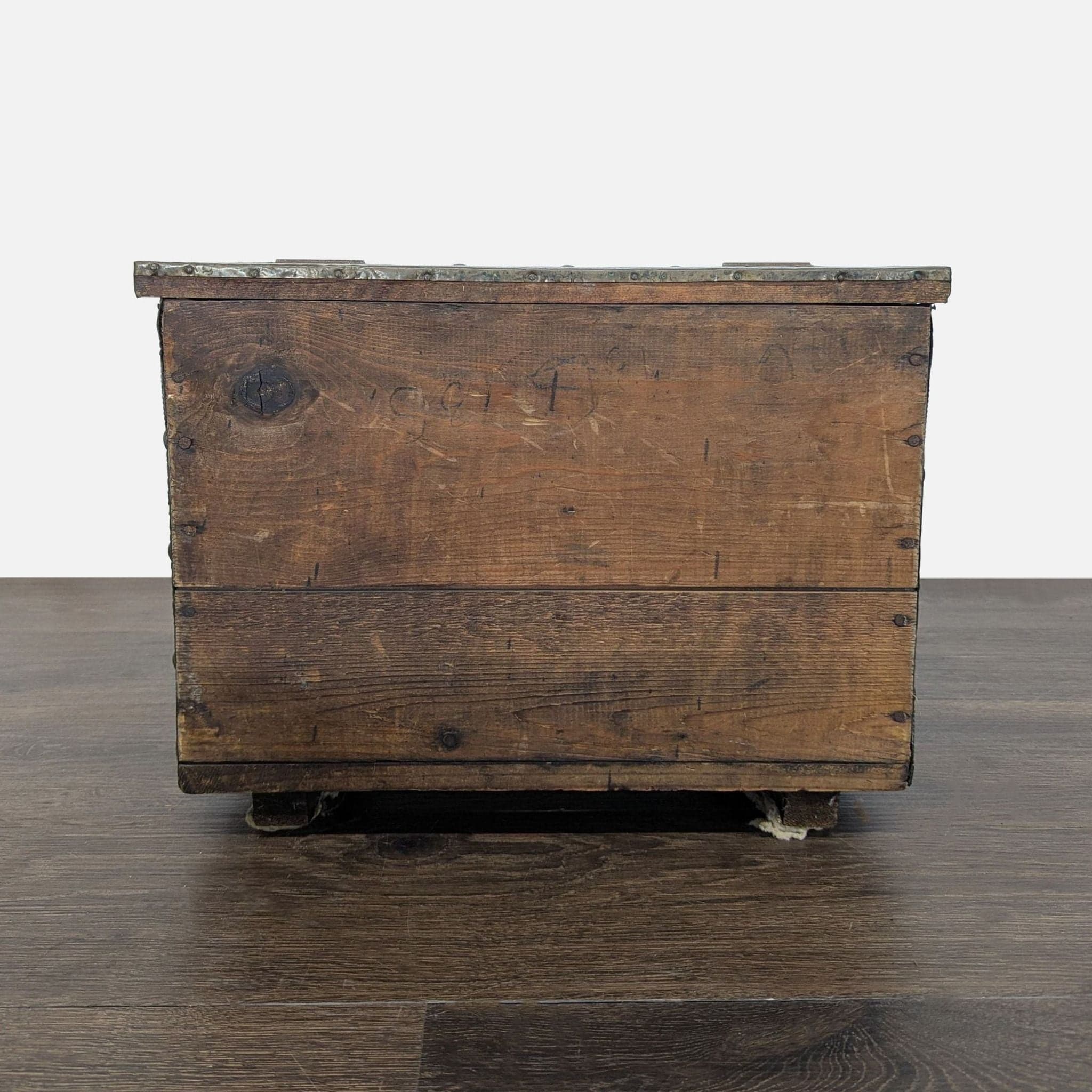 Antique Embossed Metal Firewood/Coal Box - Thumbnail 10