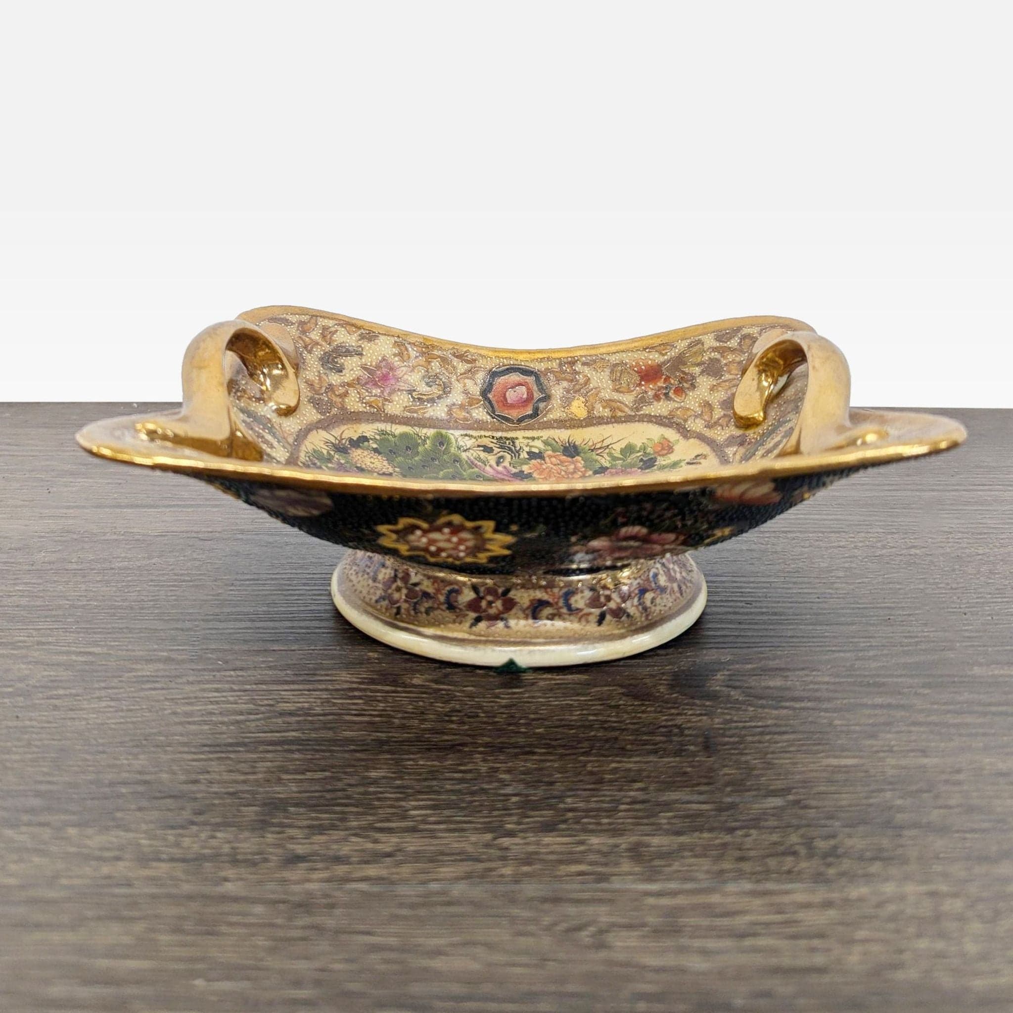 Vintage Japanese Royal Satsuma Footed Dish - Image 1