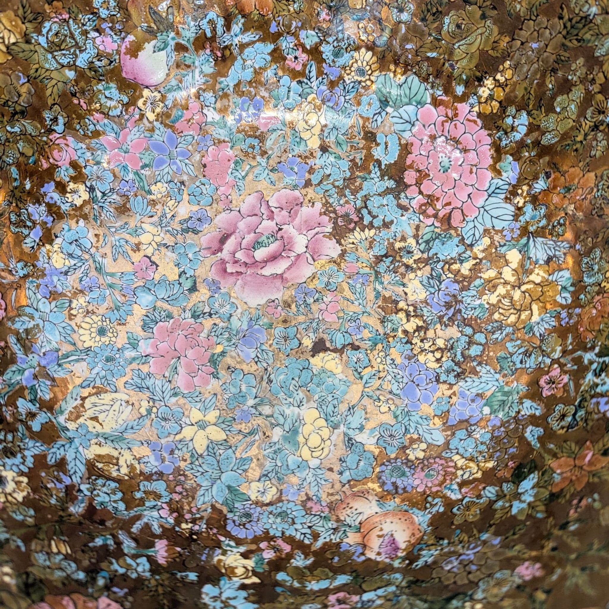 Vintage Satsuma "Thousand Flowers" Bowl - Thumbnail 5