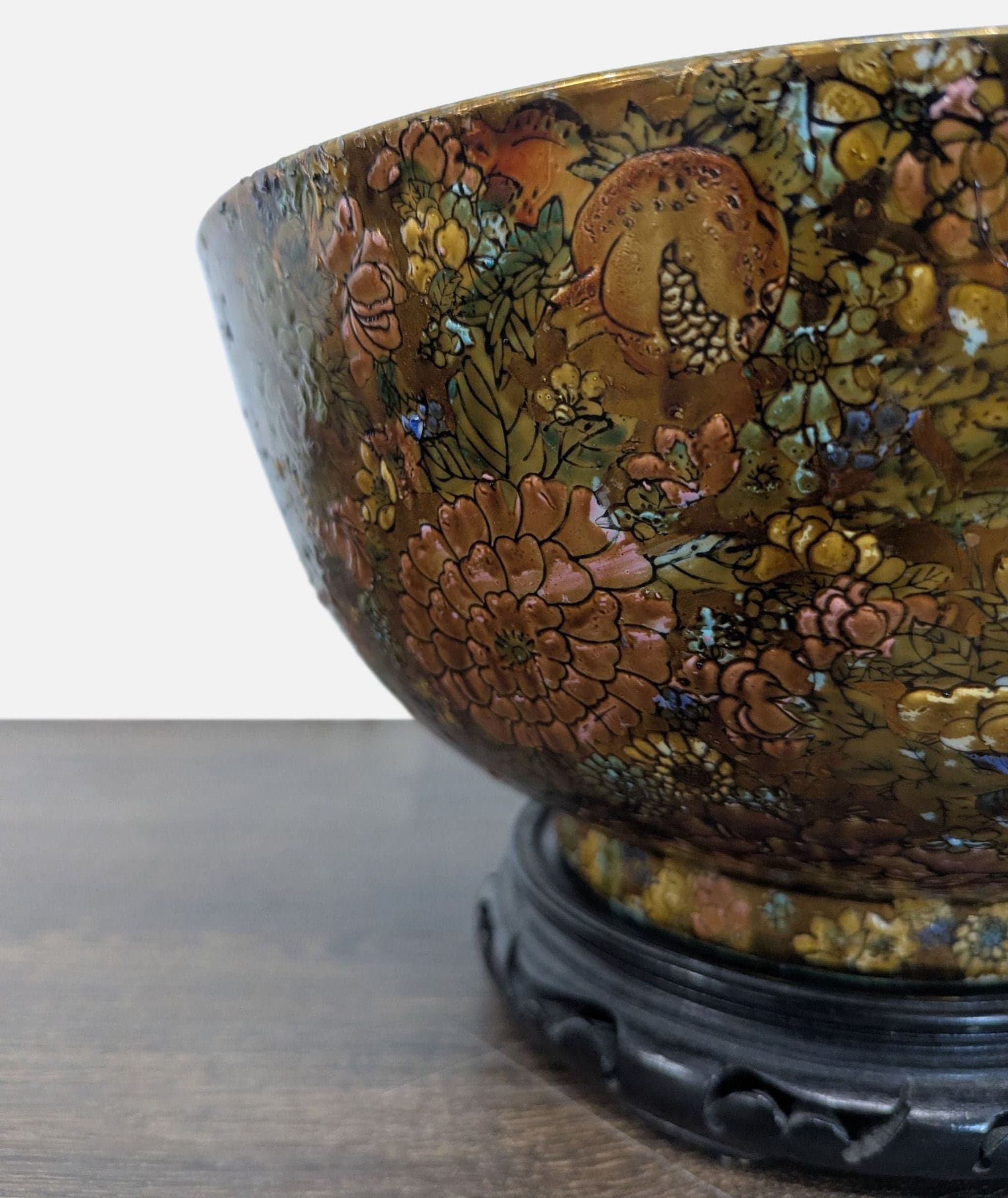 Vintage Satsuma "Thousand Flowers" Bowl - Thumbnail 2