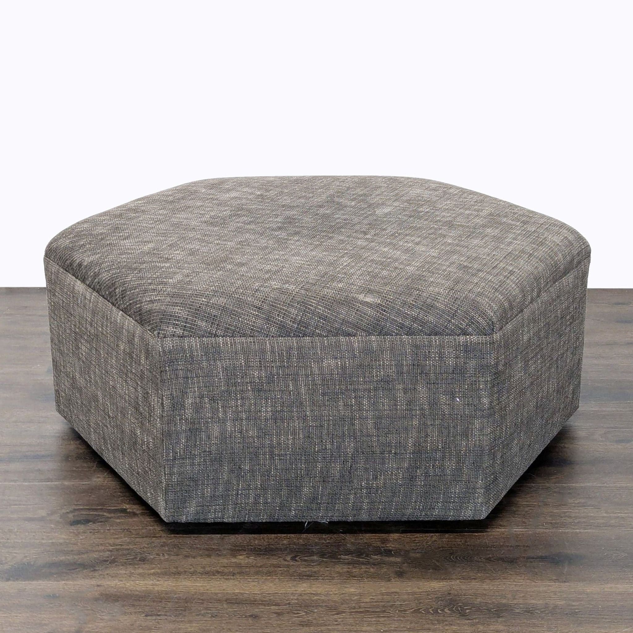 Hexagon Upholstered Ottoman - Thumbnail 2