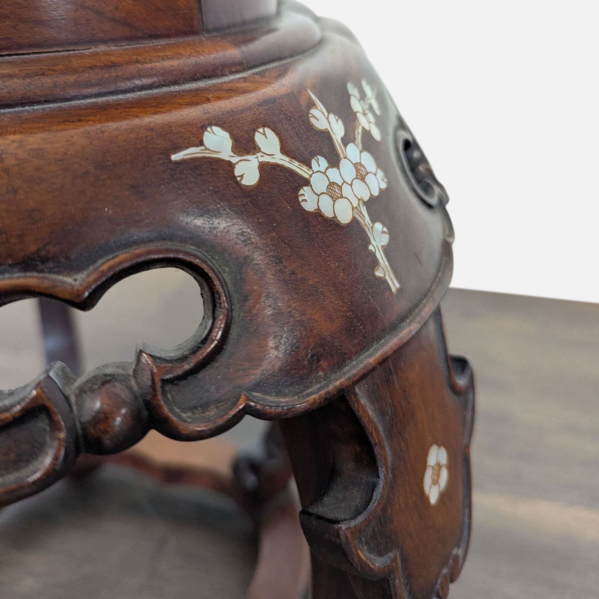 Chinese Inlaid Stool - Thumbnail 4