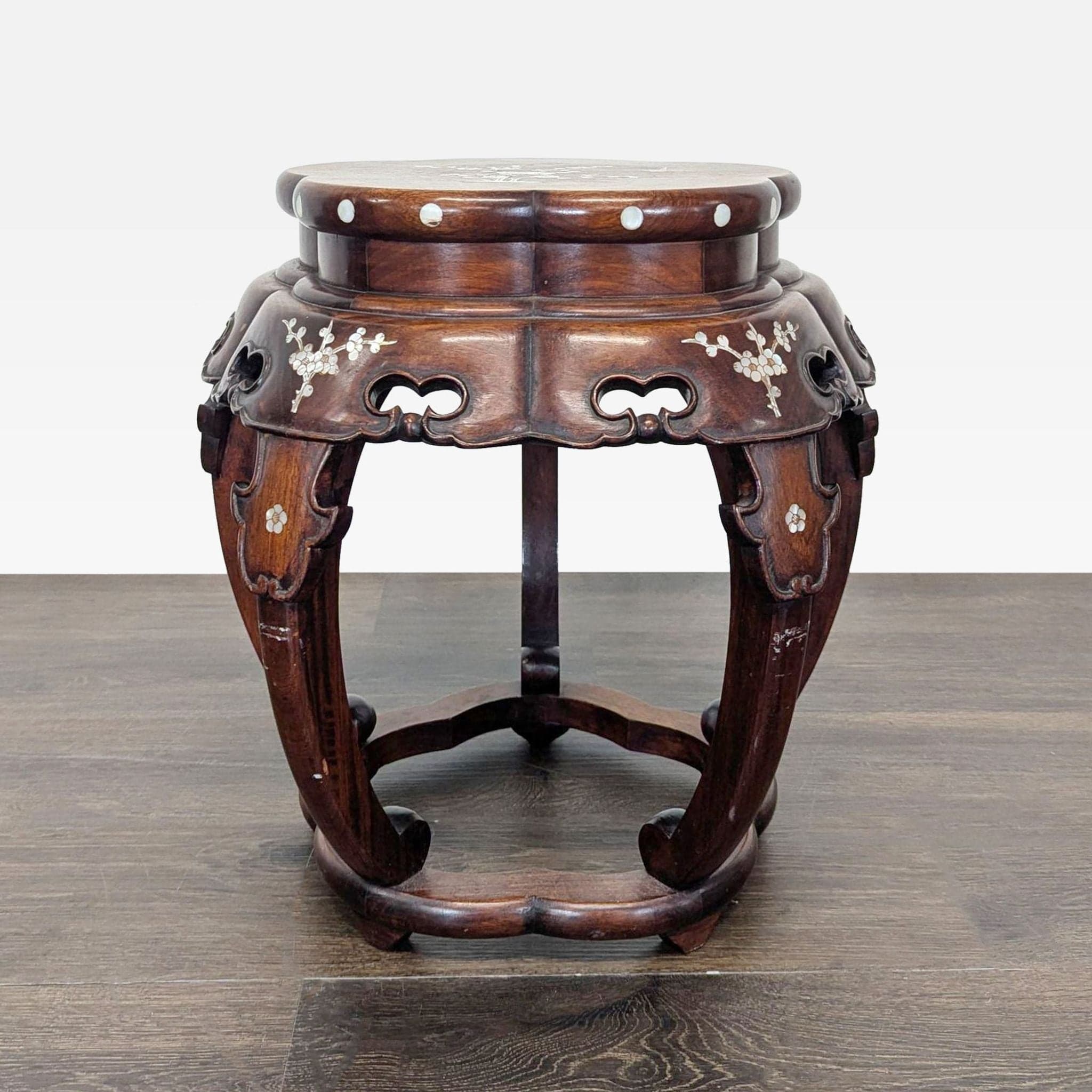 Chinese Inlaid Stool - Thumbnail 2