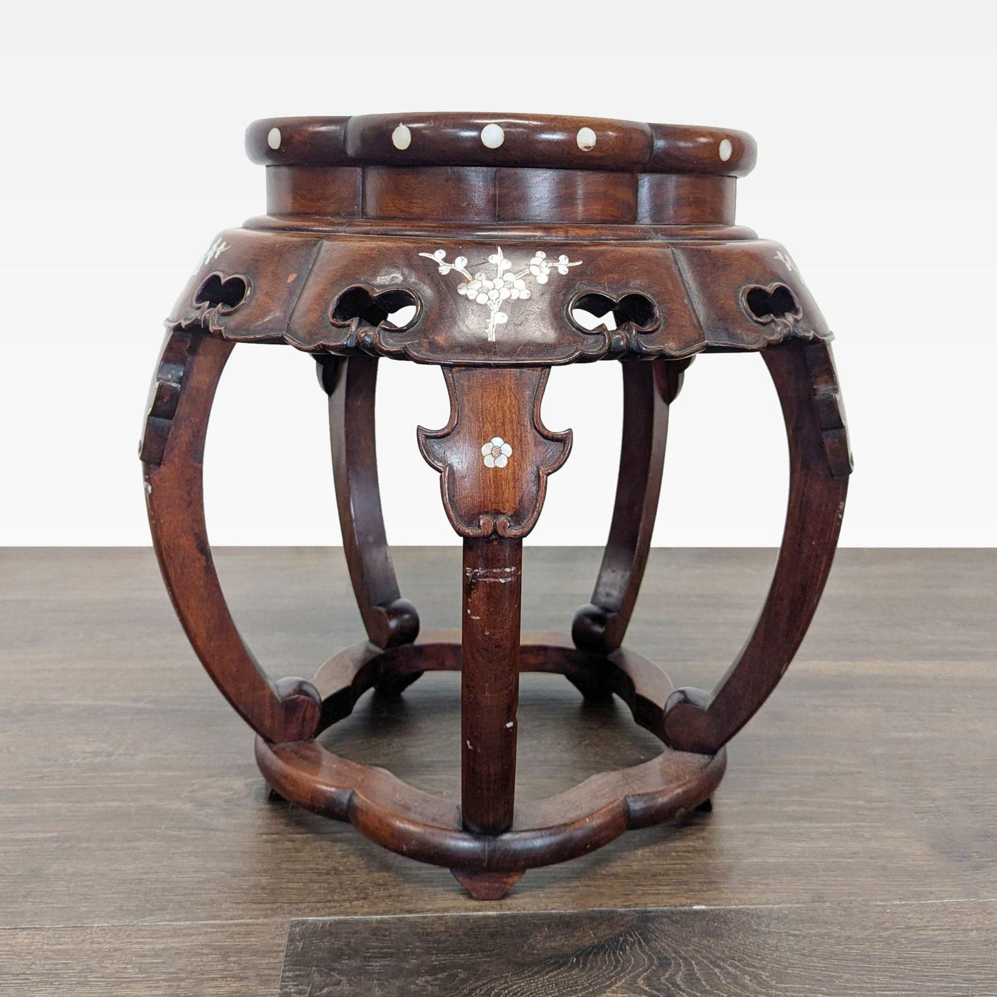 Chinese Inlaid Stool - Thumbnail 3