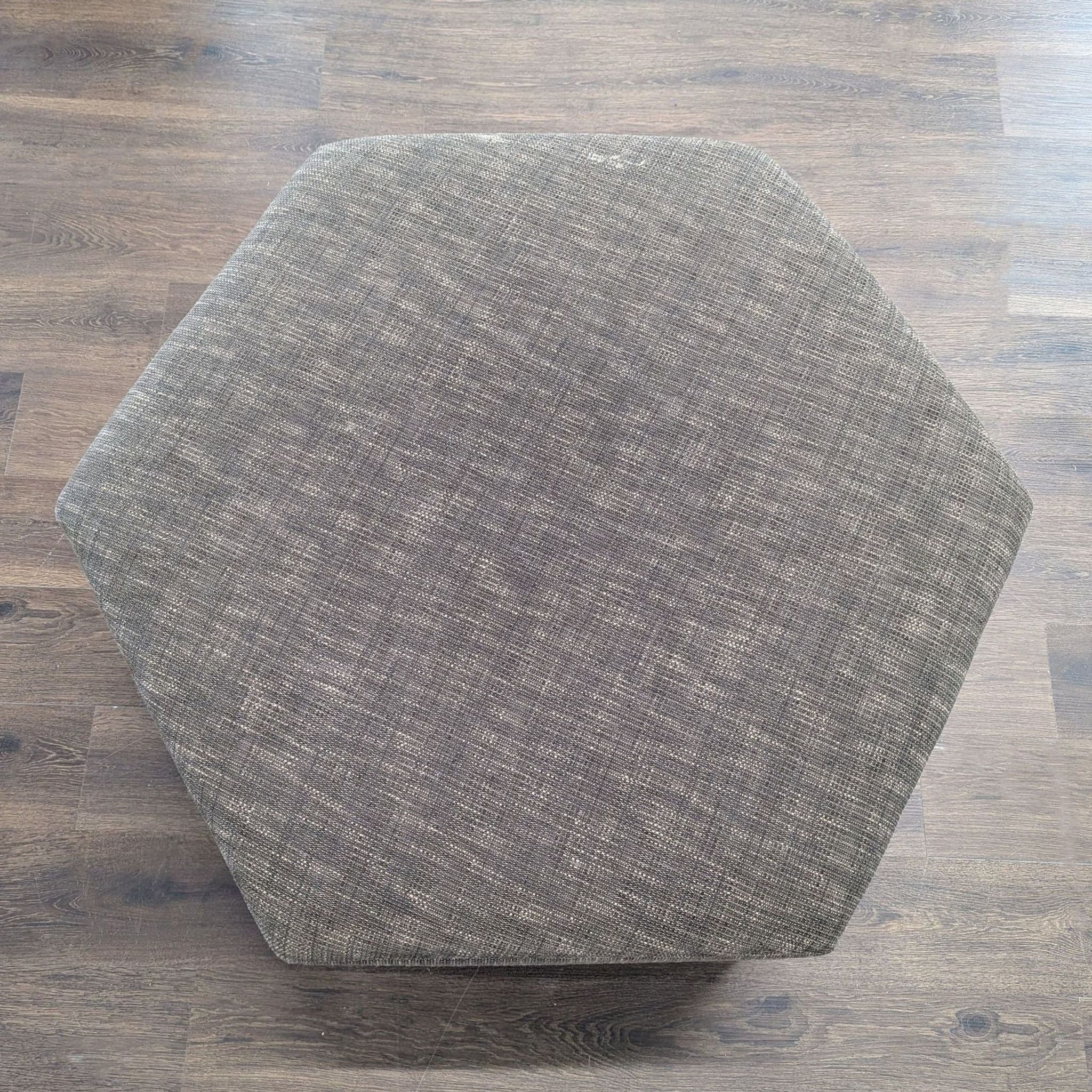 Hexagon Upholstered Ottoman - Thumbnail 4