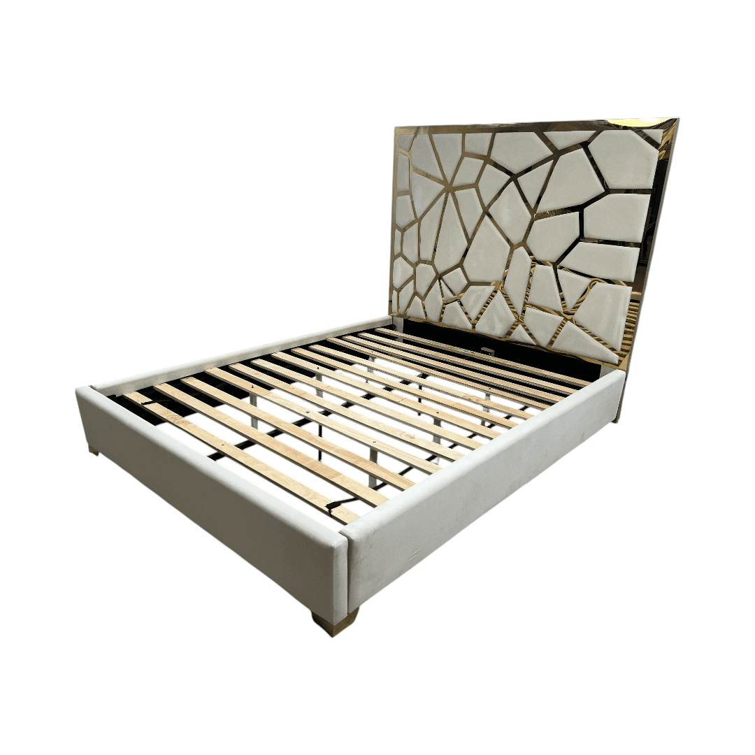 Mercer41 Upholstered Metal Platform Queen Bed - Thumbnail 7