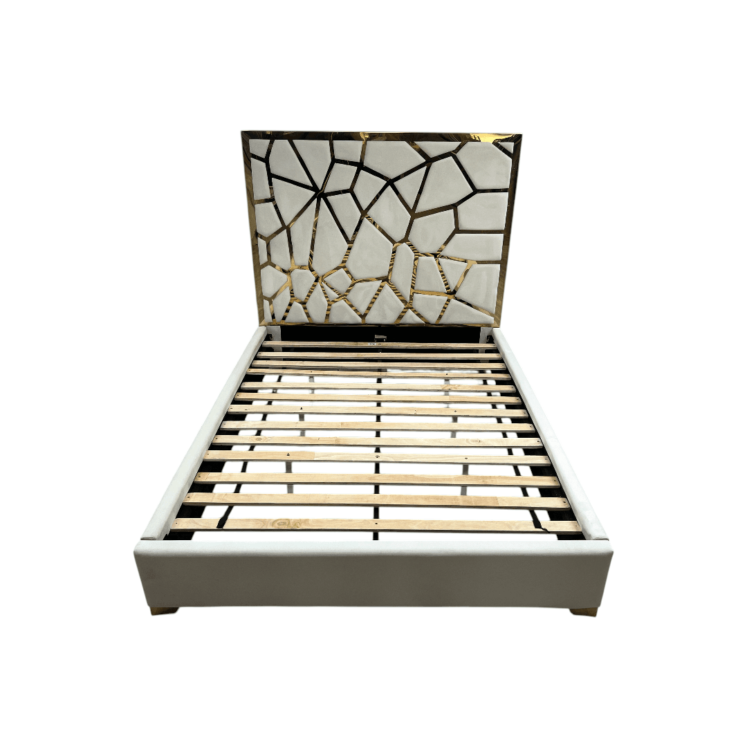 Mercer41 Upholstered Metal Platform Queen Bed - Thumbnail 3