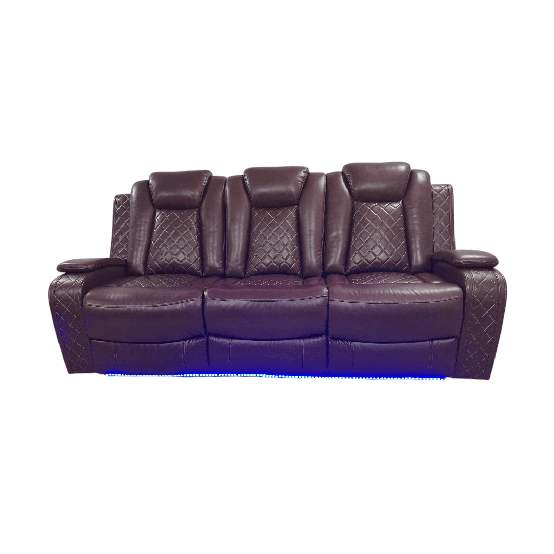 Winston Porter Charolett Breathing Leather Power Recliner Sofa with USB Ports Couch and Chair Set - Thumbnail 19