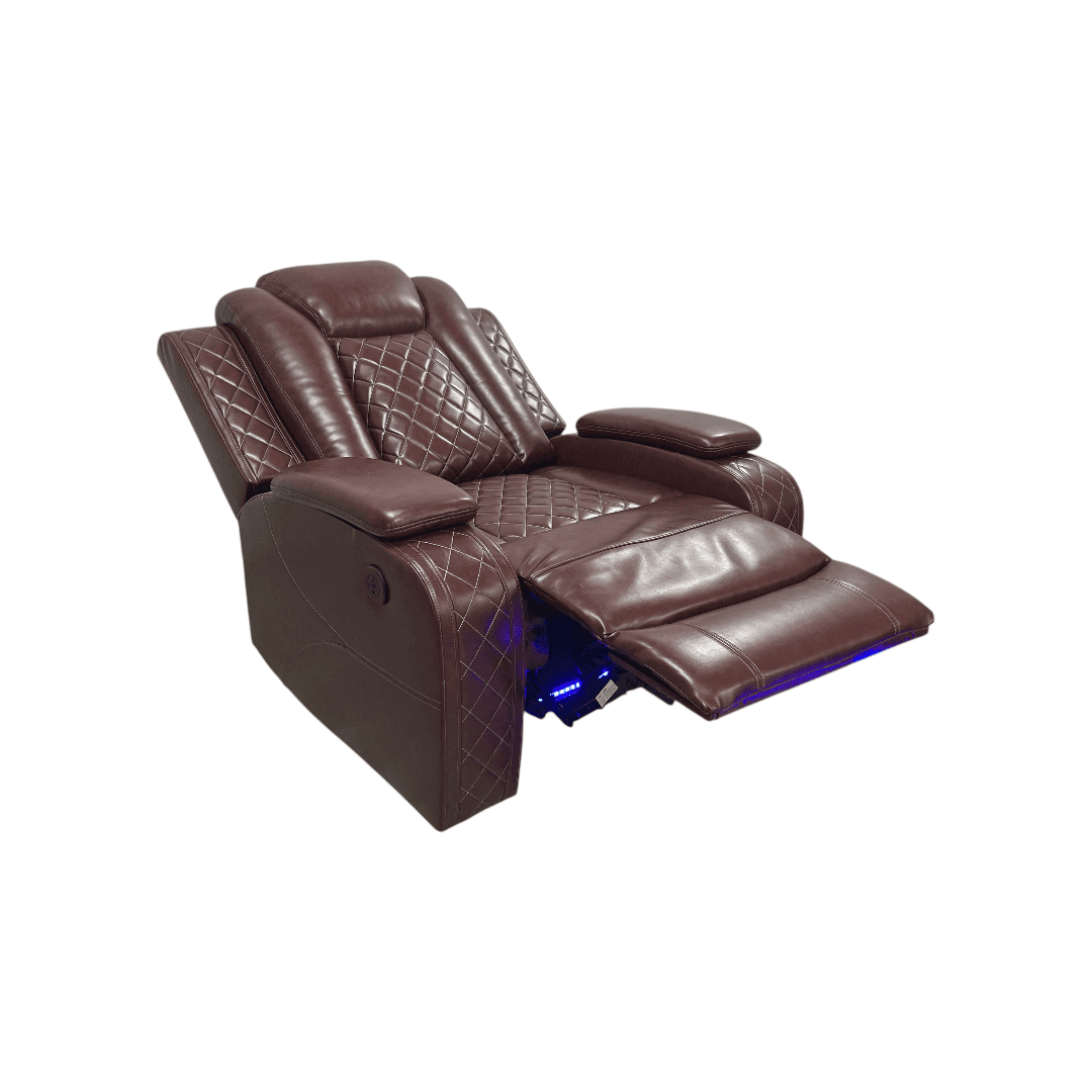 Winston Porter Charolett Breathing Leather Power Recliner Sofa with USB Ports Couch and Chair Set - Thumbnail 17
