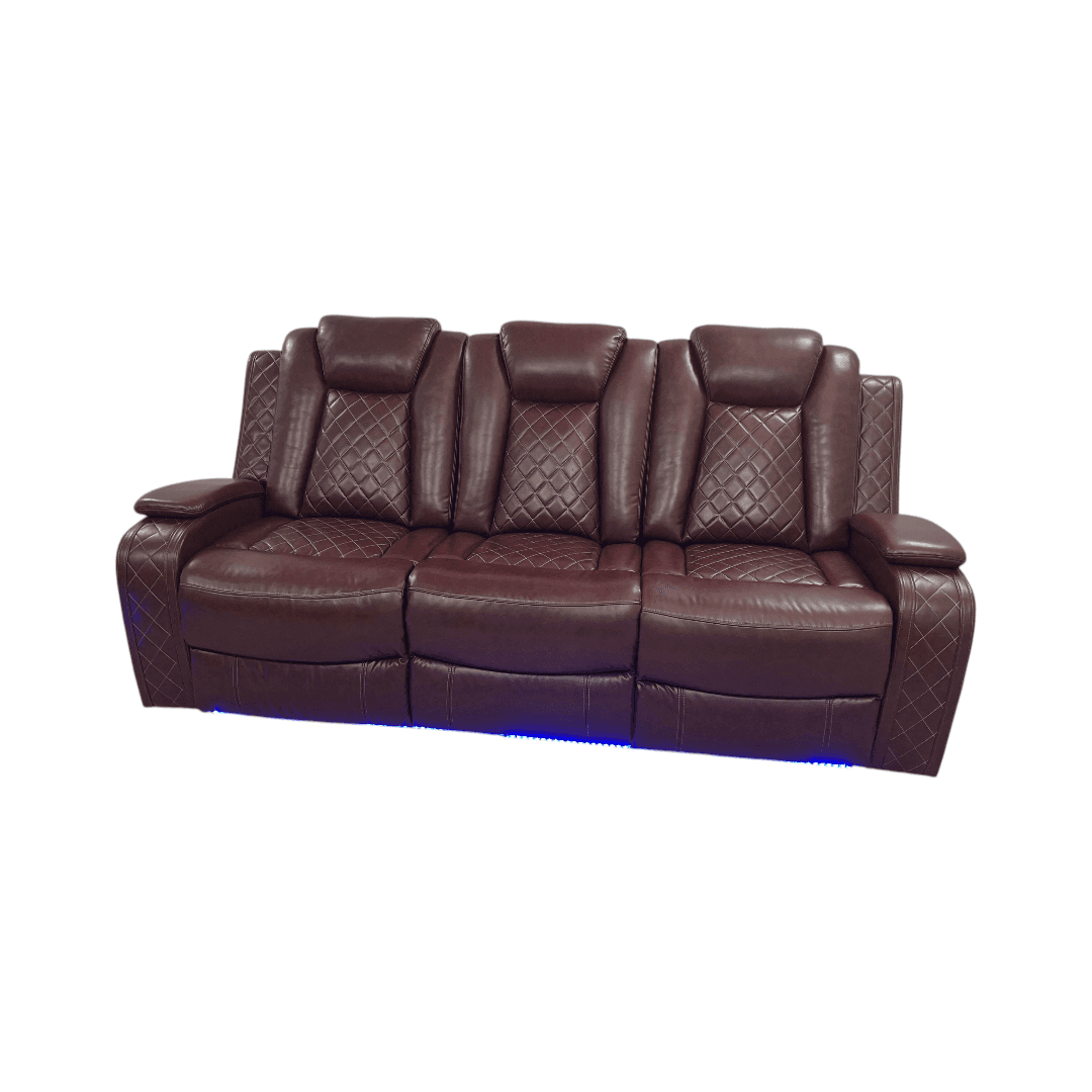 Winston Porter Charolett Breathing Leather Power Recliner Sofa with USB Ports Couch and Chair Set - Thumbnail 20
