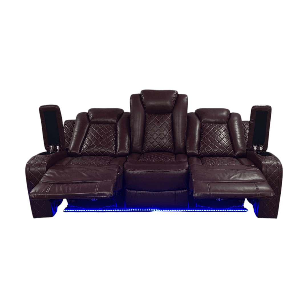 Winston Porter Charolett Breathing Leather Power Recliner Sofa with USB Ports Couch and Chair Set - Thumbnail 15