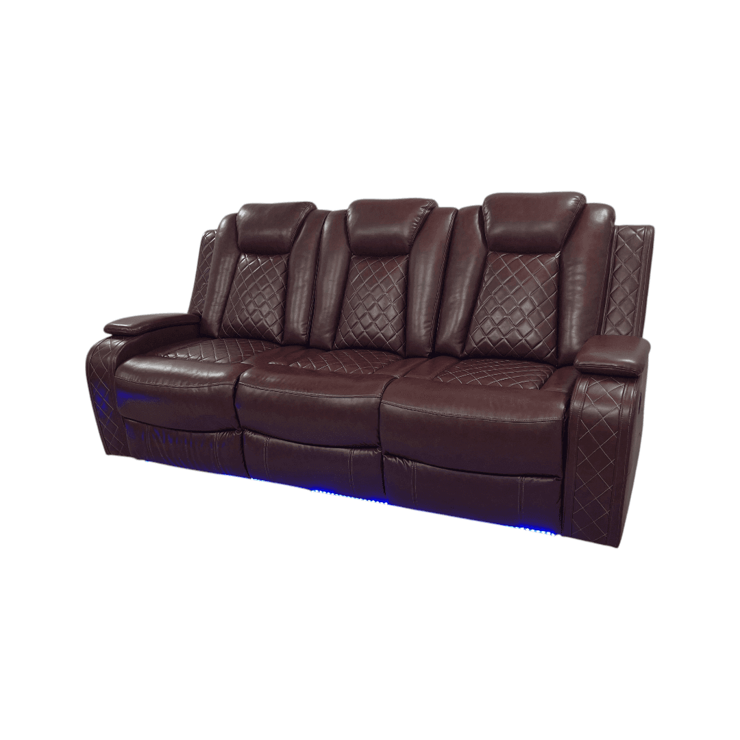 Winston Porter Charolett Breathing Leather Power Recliner Sofa with USB Ports Couch and Chair Set - Thumbnail 22