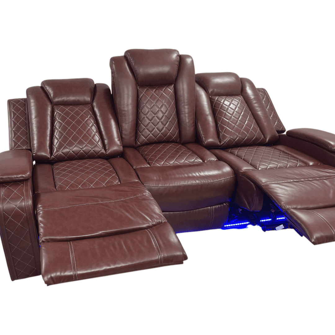 Winston Porter Charolett Breathing Leather Power Recliner Sofa with USB Ports Couch and Chair Set - Thumbnail 25