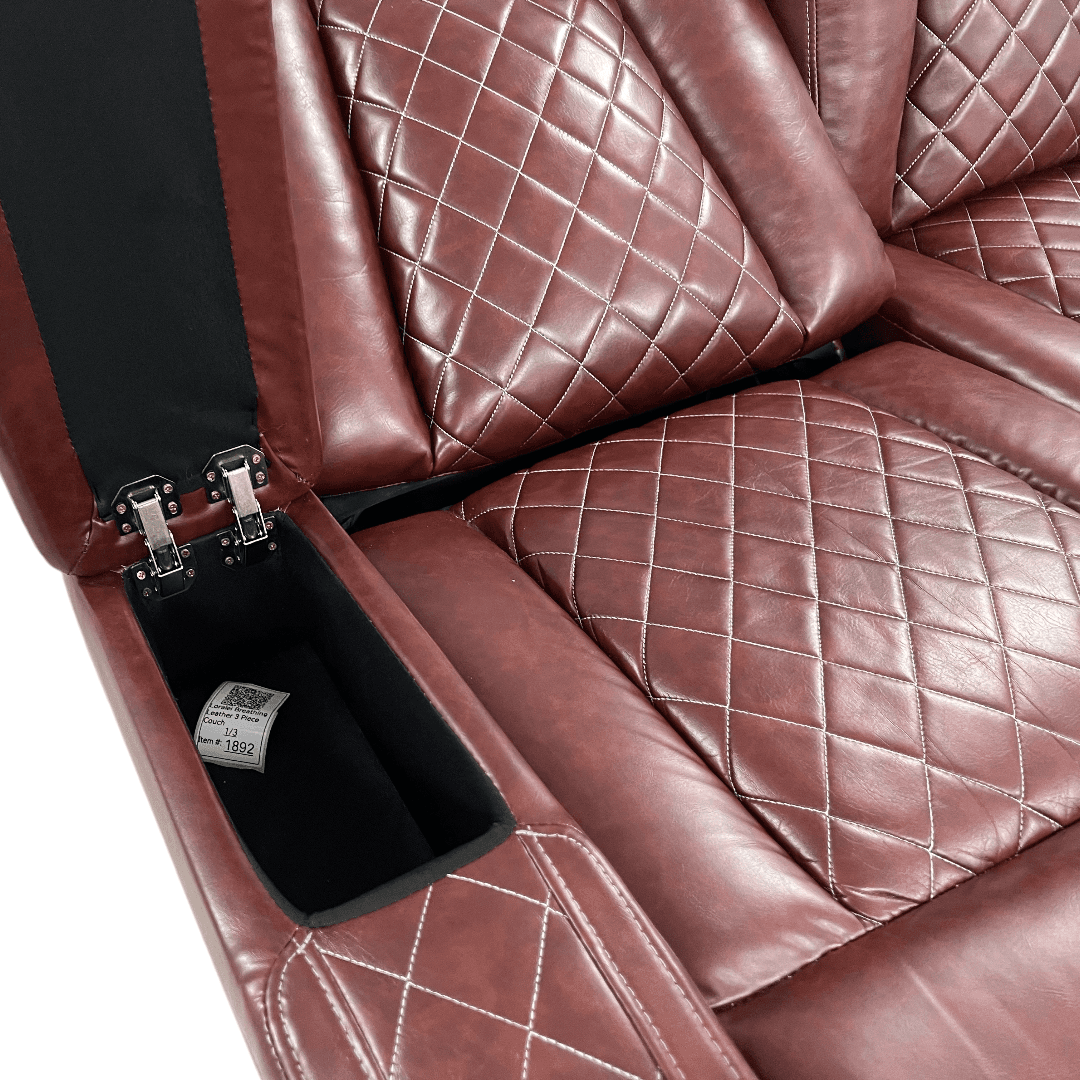 Winston Porter Charolett Breathing Leather Power Recliner Sofa with USB Ports Couch and Chair Set - Thumbnail 30