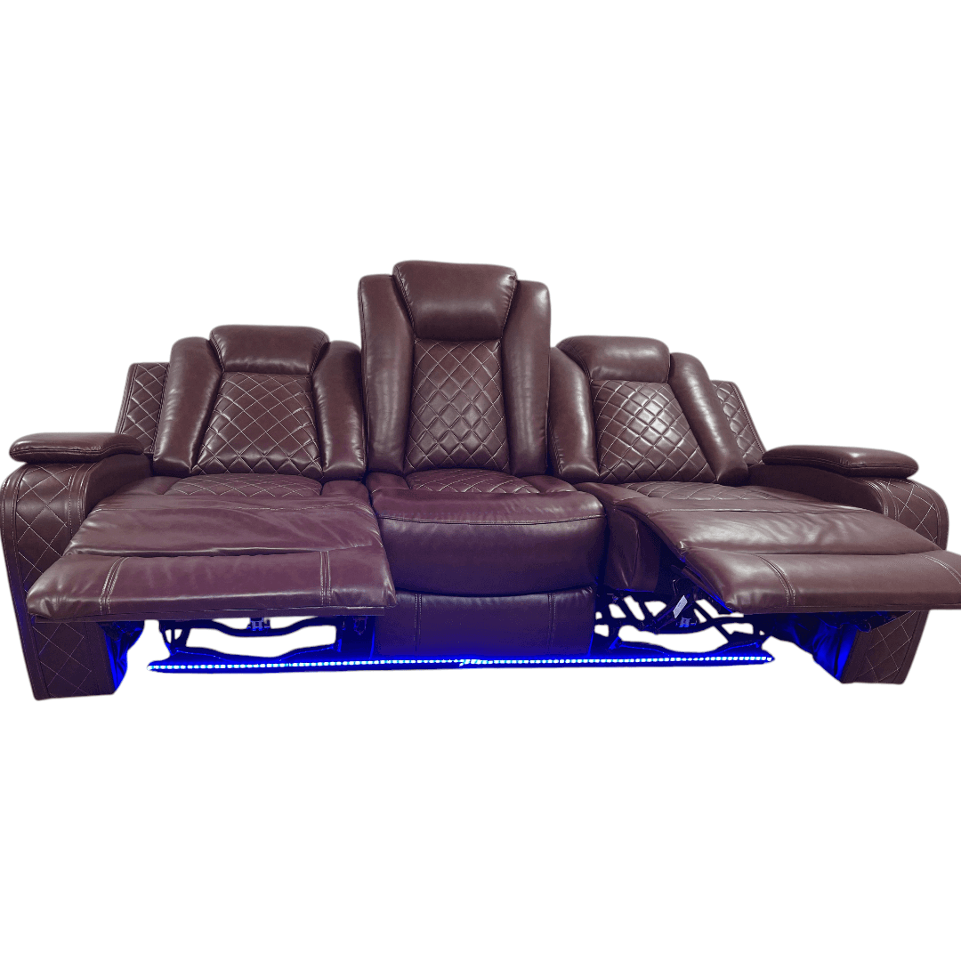 Winston Porter Charolett Breathing Leather Power Recliner Sofa with USB Ports Couch and Chair Set - Thumbnail 24