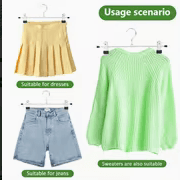 Hangers with Clips 5 pcs Adjustable Skirt Hangers for Women Metal Pants Hangers for Jeans - Thumbnail 5
