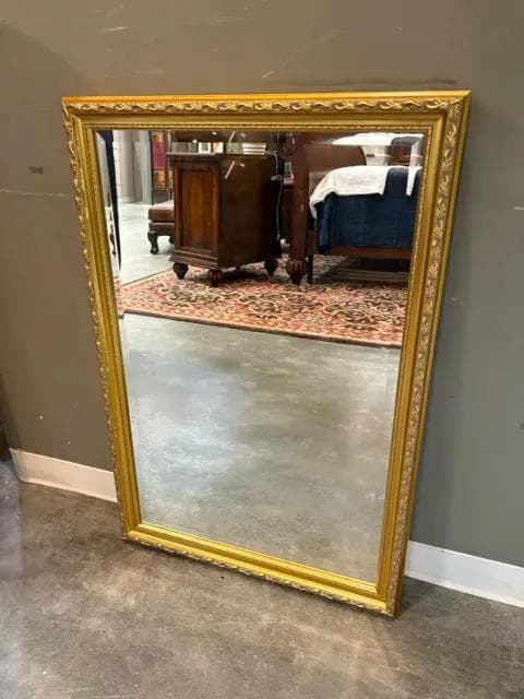 Gold Ornate Beveled Wall Mirror - Image 1