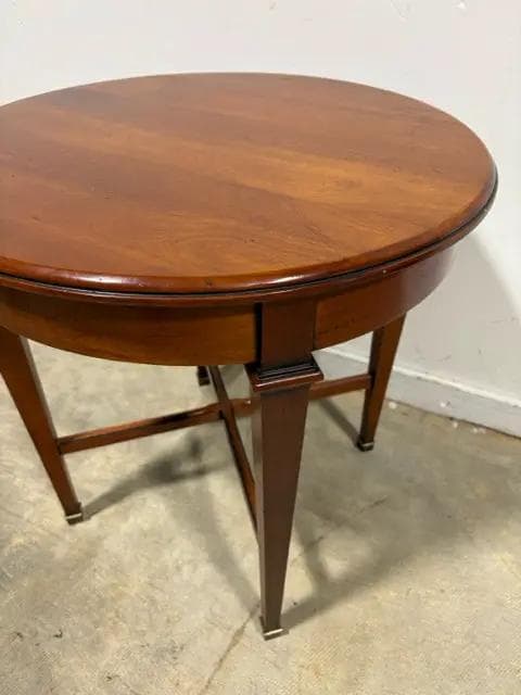 Round Wooden Accent Table - Thumbnail 2