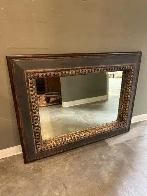Gold & Brown Distressed Beveled Wall Mirror - Image 1