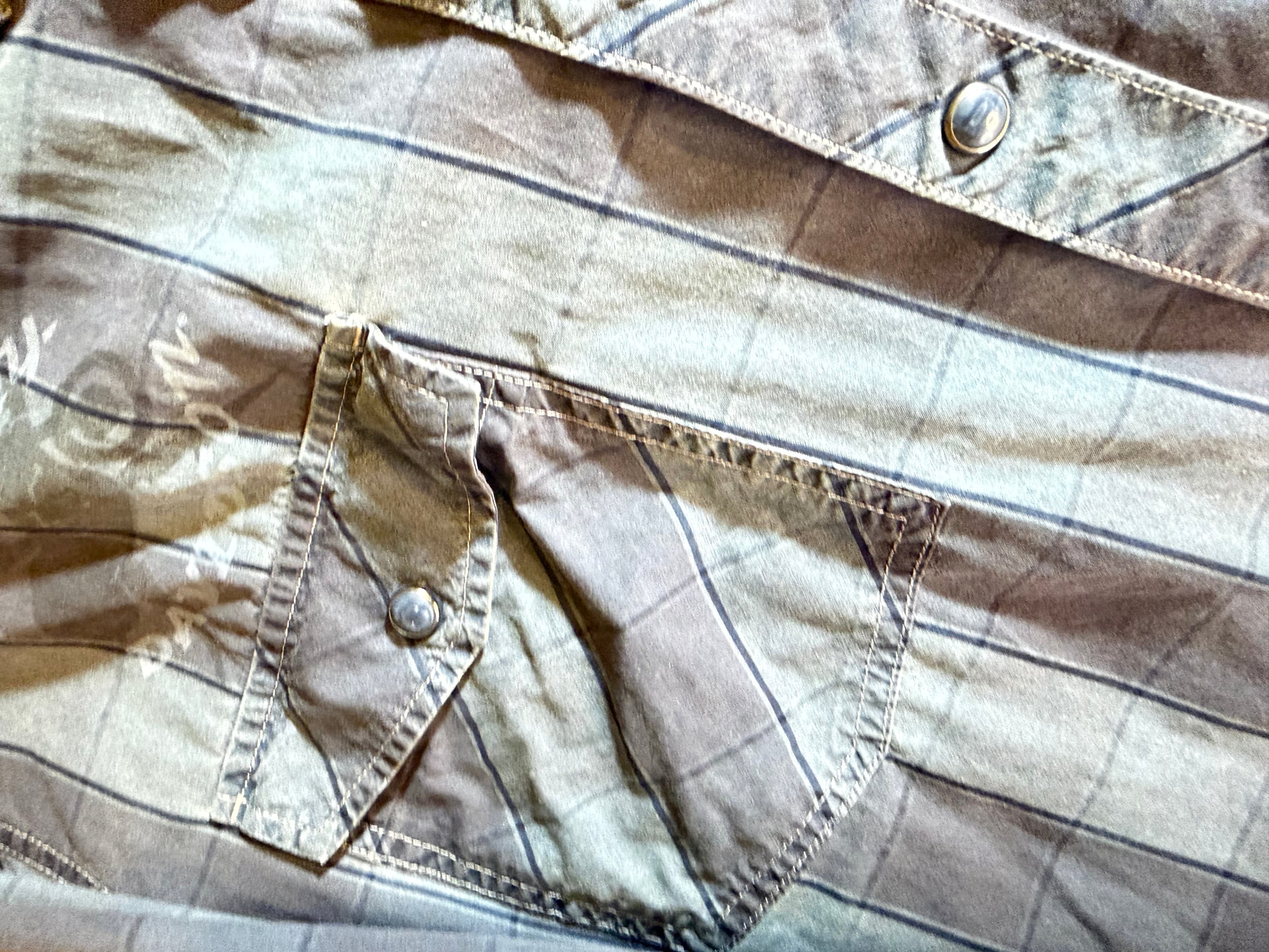 TITLE Harley Davidson Mens Pearl Snap Shirt Western Biker Plaid Gray Long Sleeve - Thumbnail 7