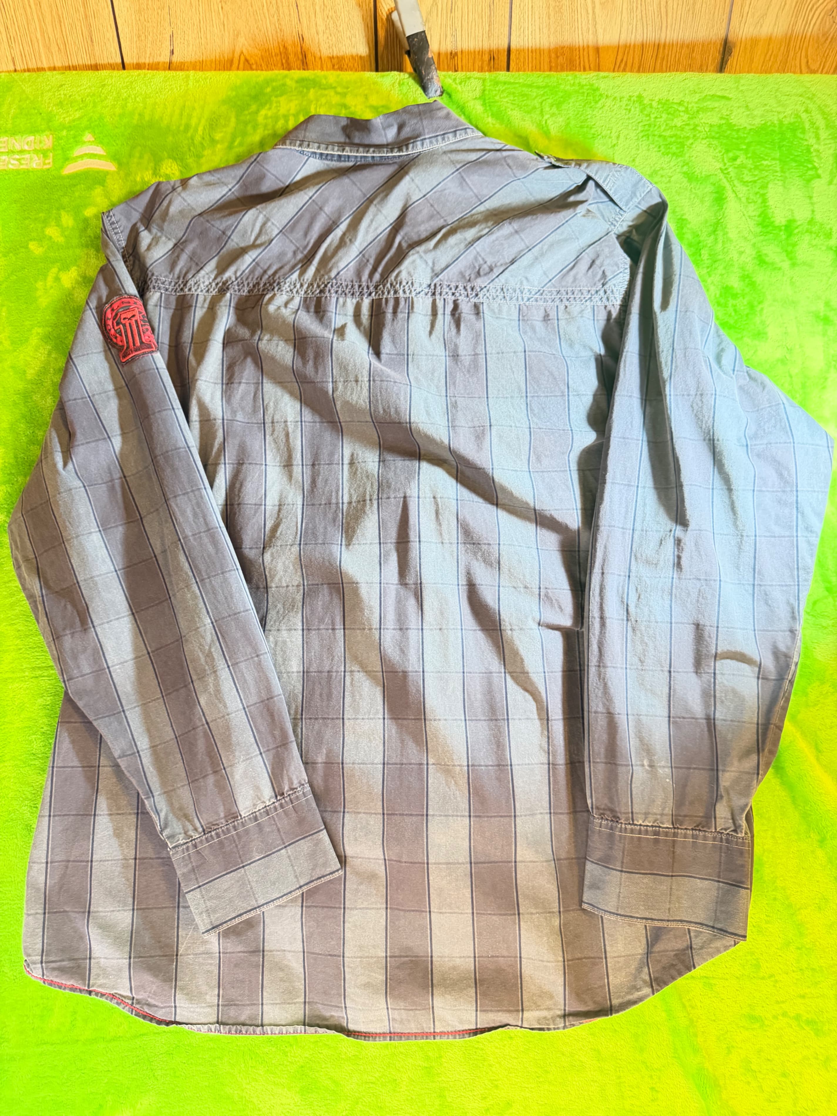 TITLE Harley Davidson Mens Pearl Snap Shirt Western Biker Plaid Gray Long Sleeve - Thumbnail 2