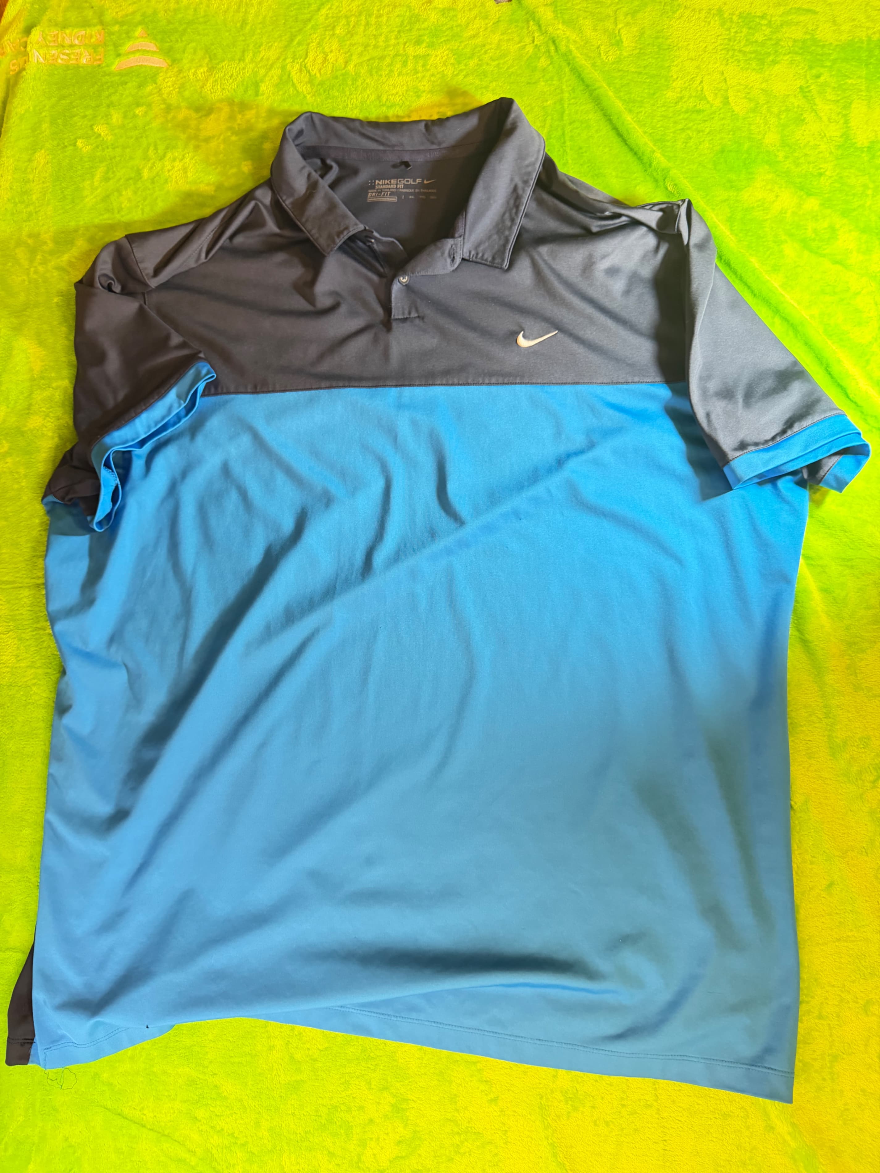 Nike Dri-FIT Golf Polo Shirt Blue/Gray Size Unknown - Image 1
